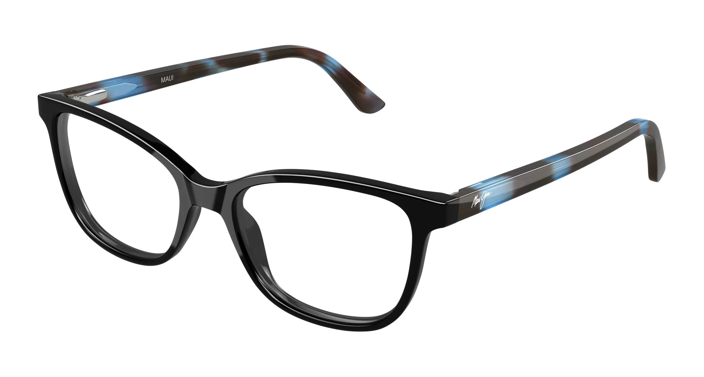 Maui Jim MJ2171O 004 Montature da vista Acetato Nero Trasparente Cat Eye - immagine 1