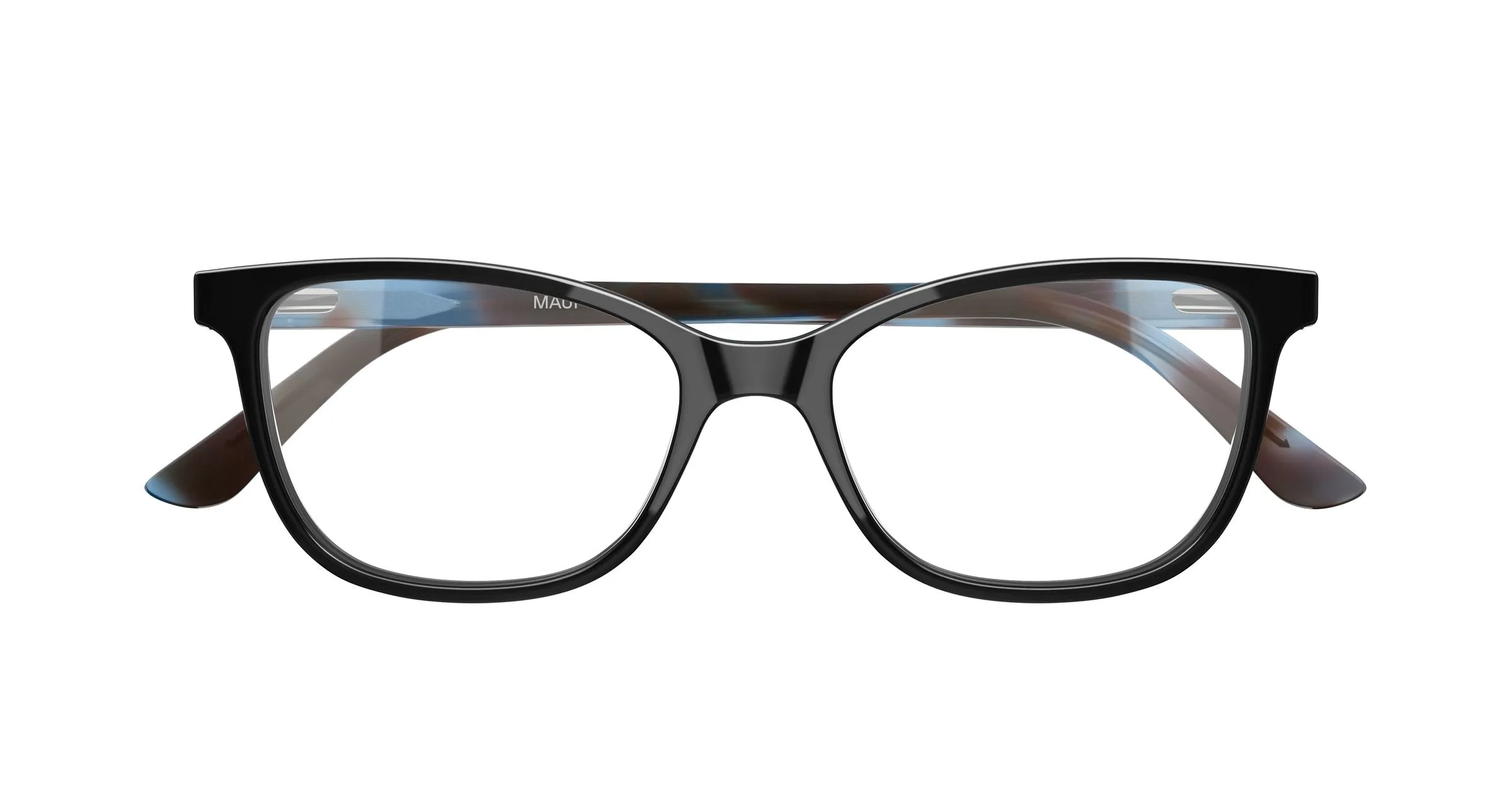 Maui Jim MJ2171O 004 Montature da vista Acetato Nero Trasparente Cat Eye - immagine 2