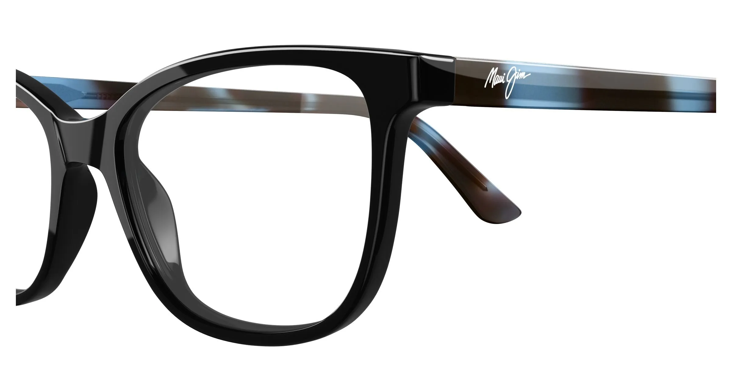 Maui Jim MJ2171O 004 Montature da vista Acetato Nero Trasparente Cat Eye - immagine 3