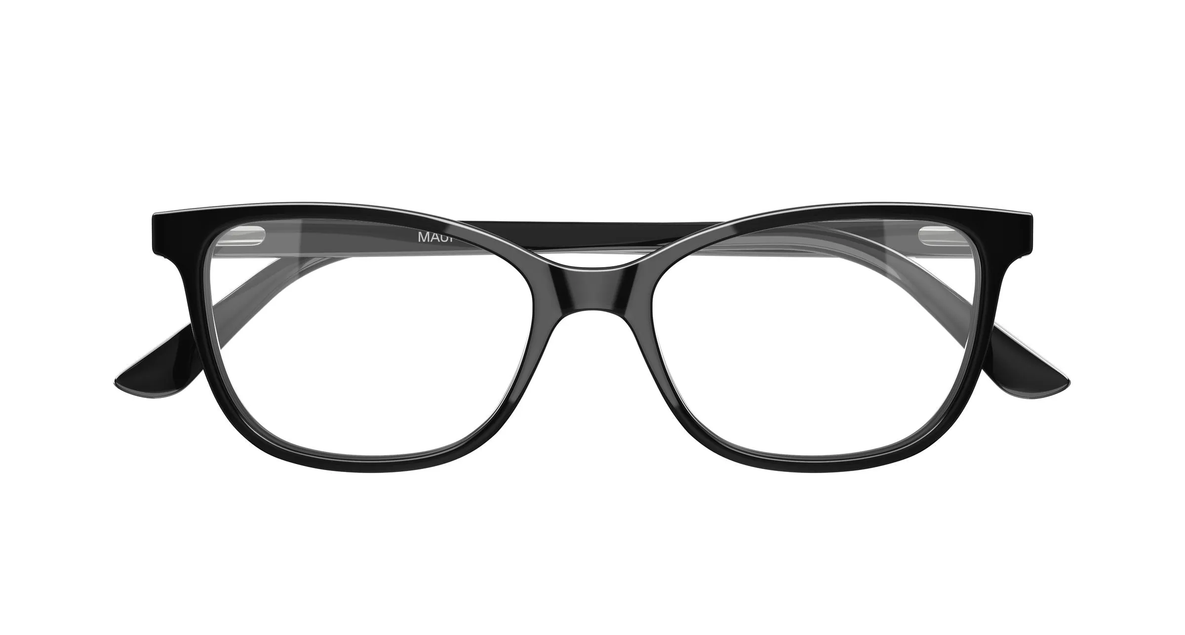 Maui Jim MJ2170O 001 Montature da vista Acetato Nero Trasparente Cat Eye - immagine 2