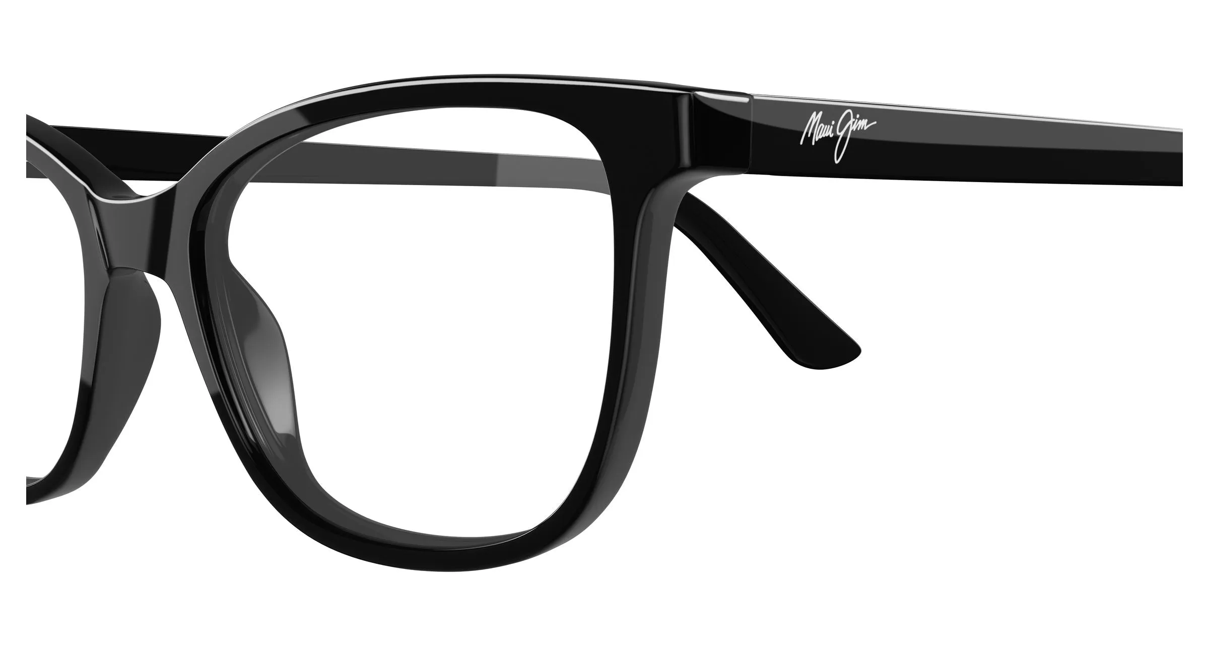 Maui Jim MJ2170O 001 Montature da vista Acetato Nero Trasparente Cat Eye - immagine 3