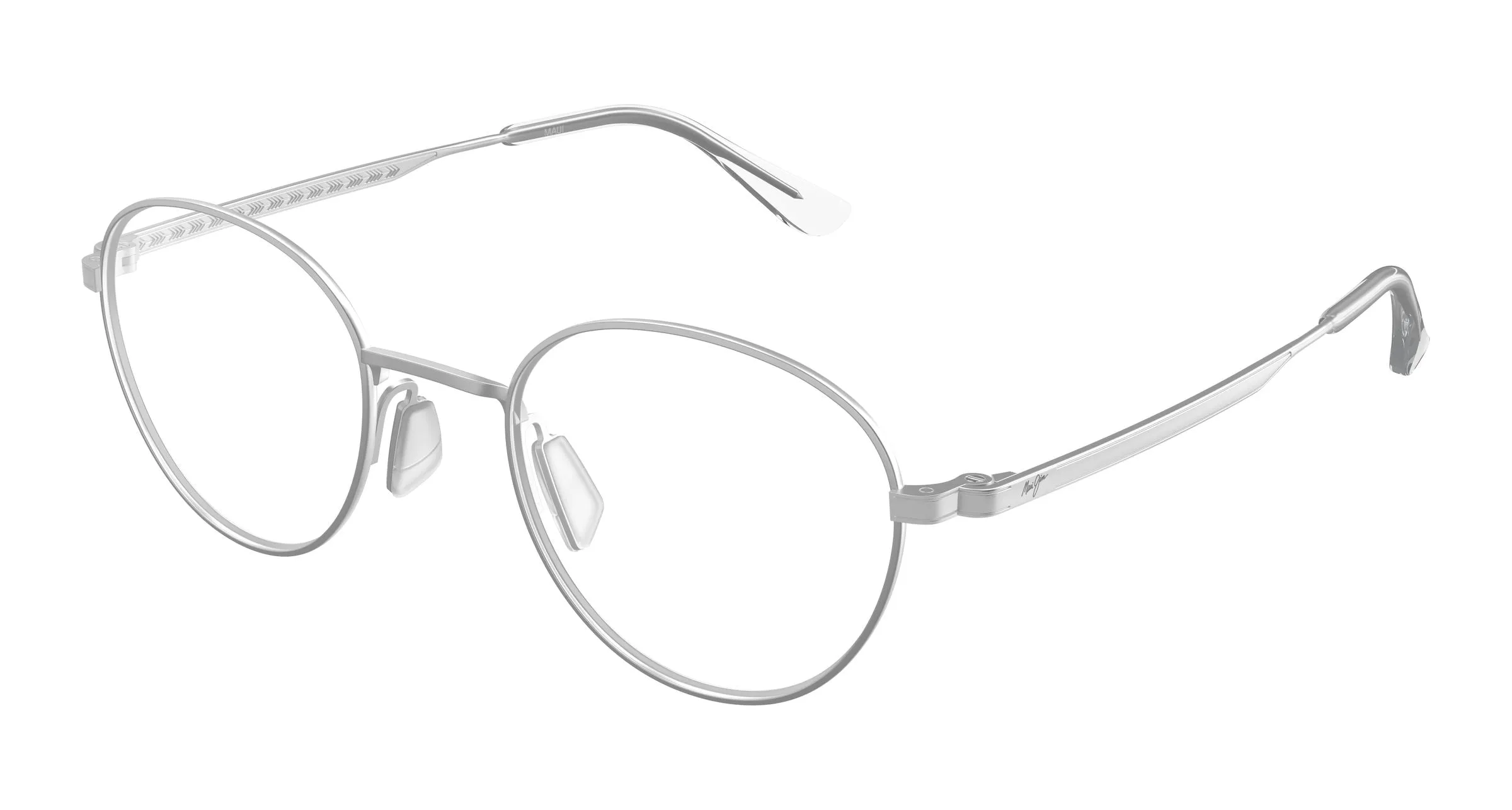 Maui Jim MJ2169O 004 Montature da vista Titanio Argento Trasparente Rotonda - immagine 1