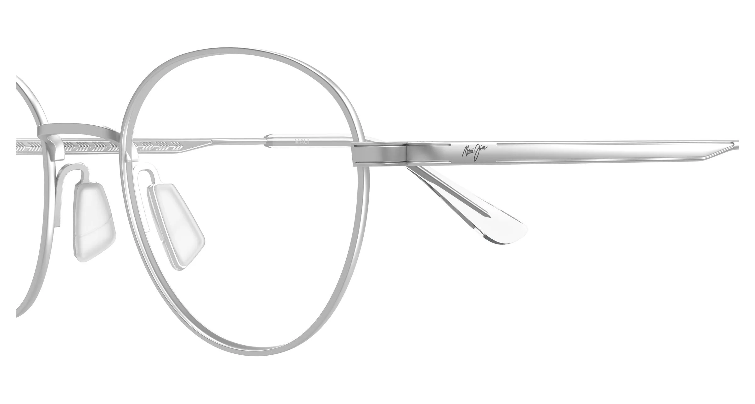 Maui Jim MJ2169O 004 Montature da vista Titanio Argento Trasparente Rotonda - immagine 3
