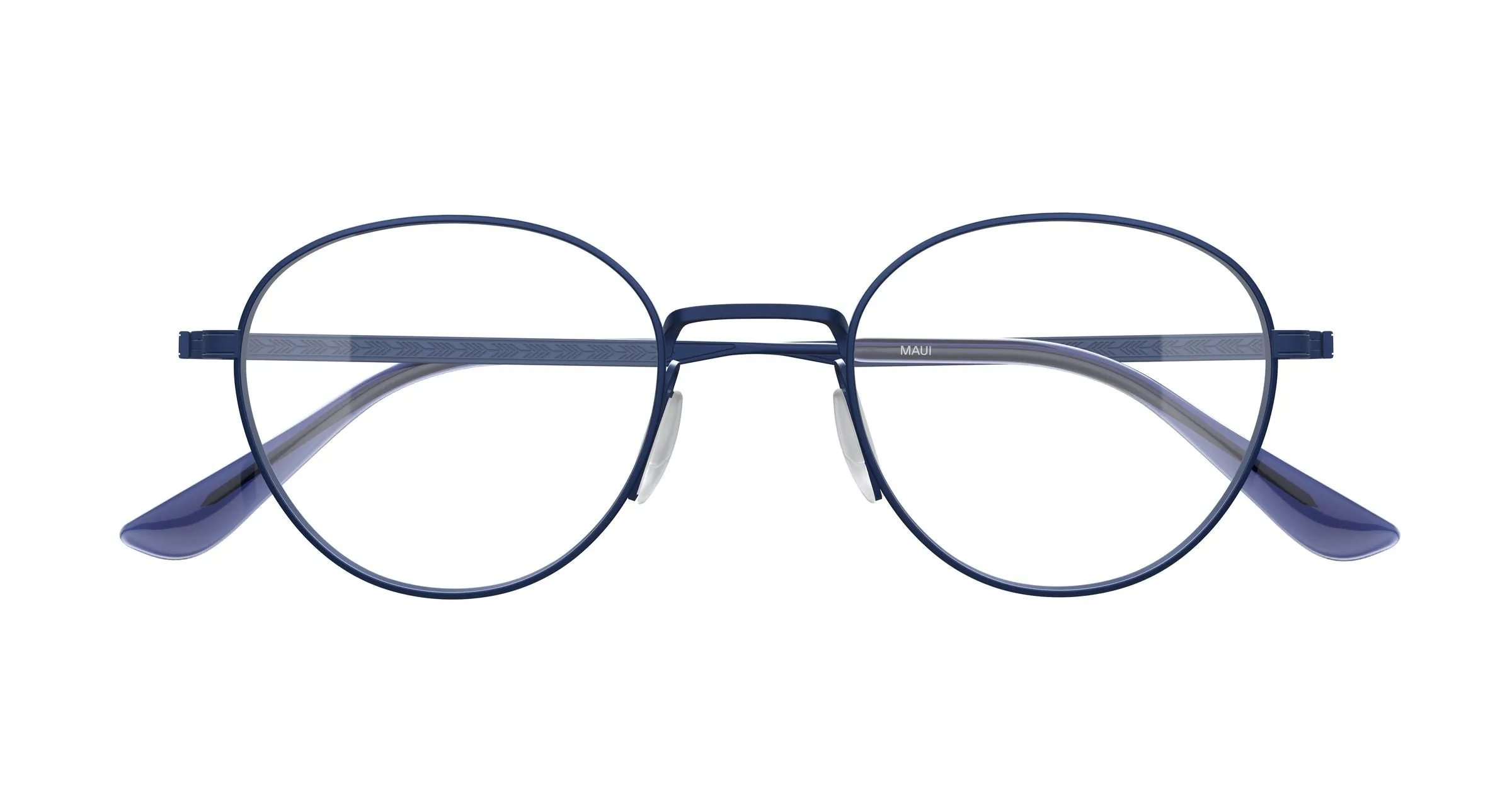 Maui Jim MJ2169O 003 Montature da vista Titanio Blu Trasparente Rotonda - immagine 2