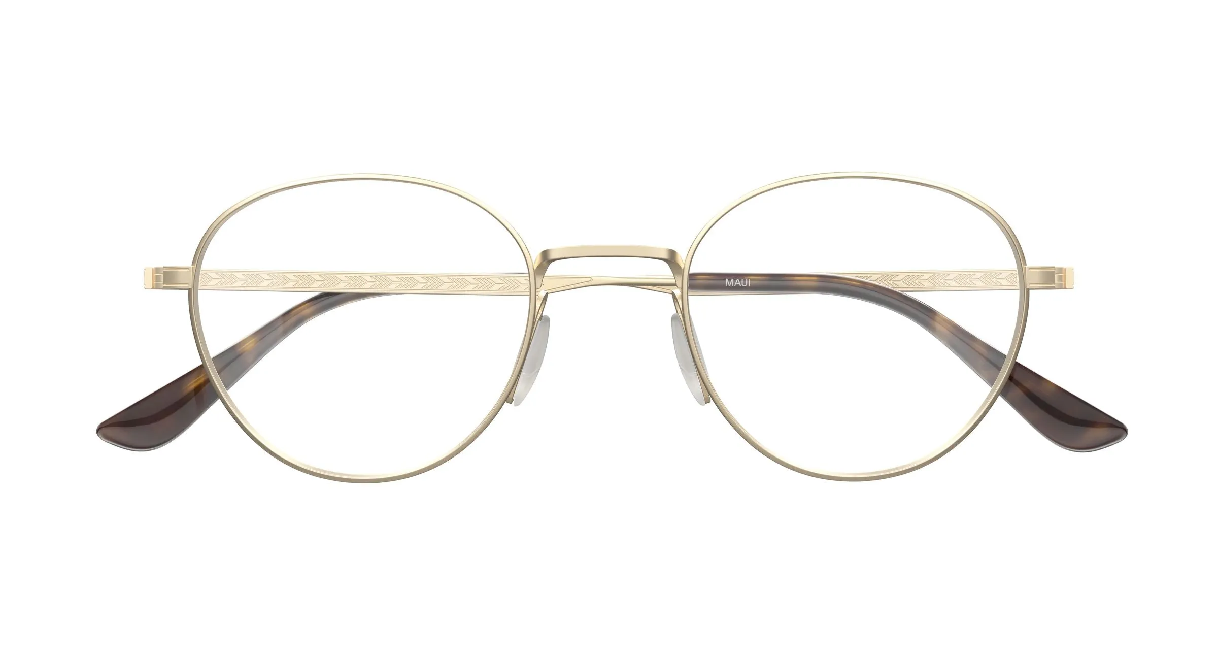 Maui Jim MJ2169O 002 Montature da vista Titanio Oro Trasparente Rotonda - immagine 2