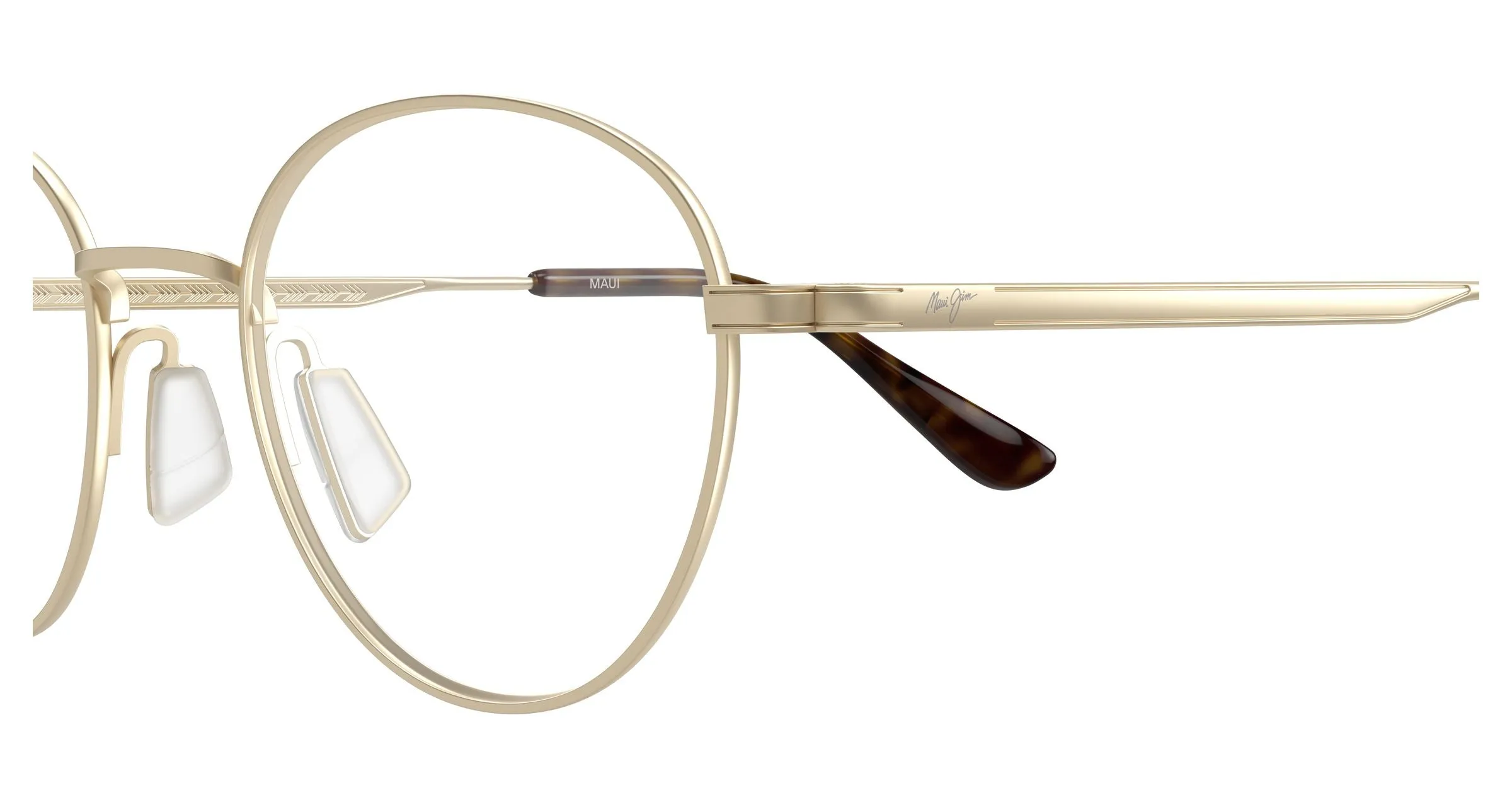 Maui Jim MJ2169O 002 Montature da vista Titanio Oro Trasparente Rotonda - immagine 3