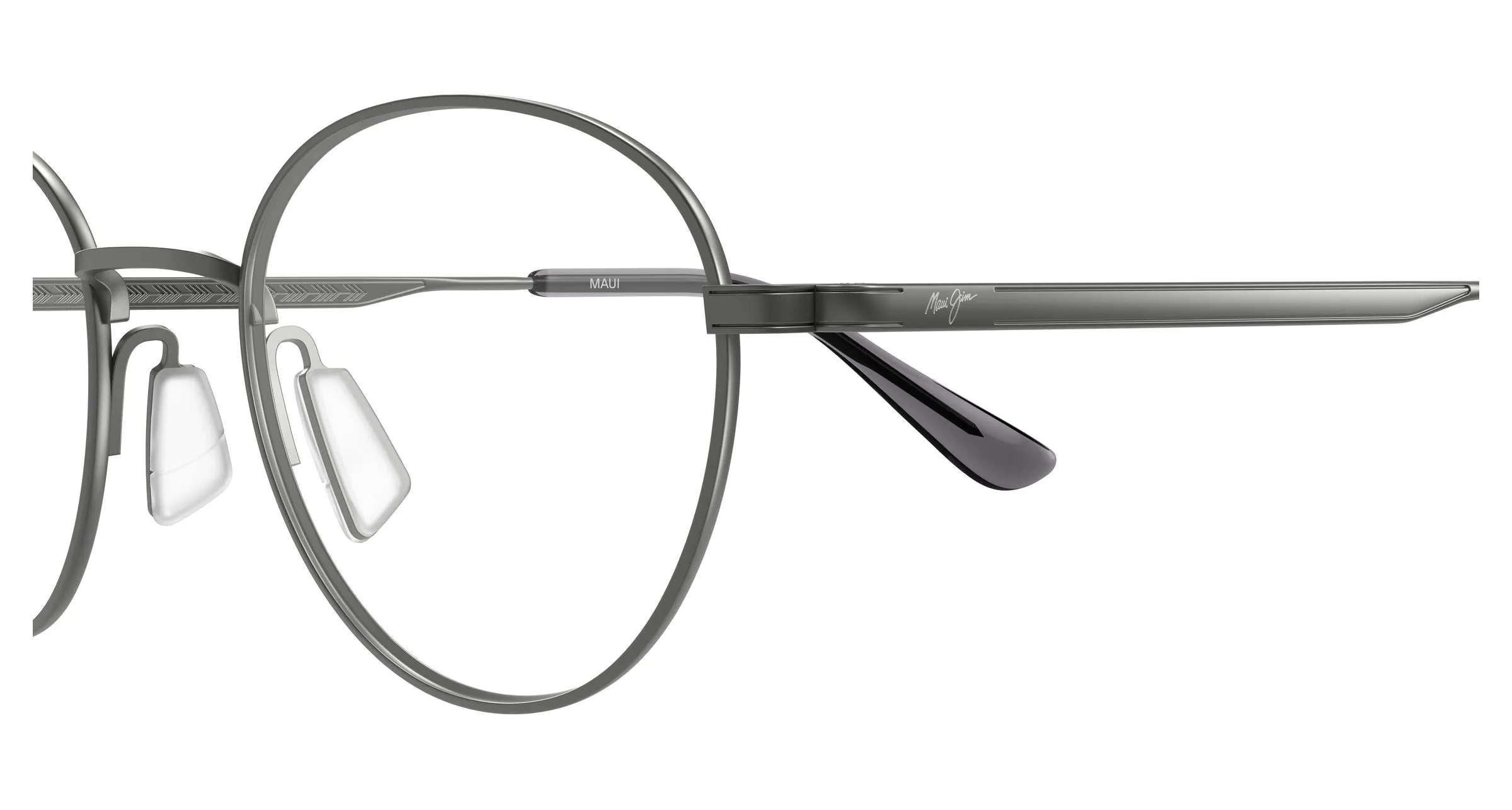 Maui Jim MJ2169O 001 Montature da vista Titanio Rutenio Trasparente Rotonda - immagine 3