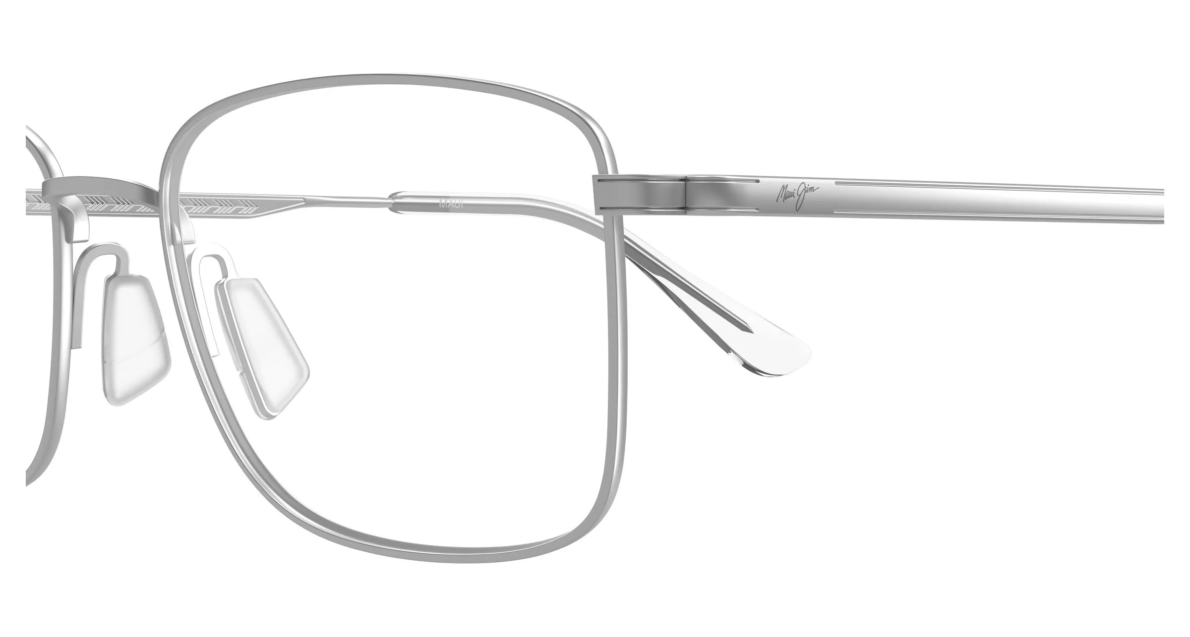 Maui Jim MJ2168O 004 Montature da vista Titanio Argento Trasparente Squadrata - immagine 3