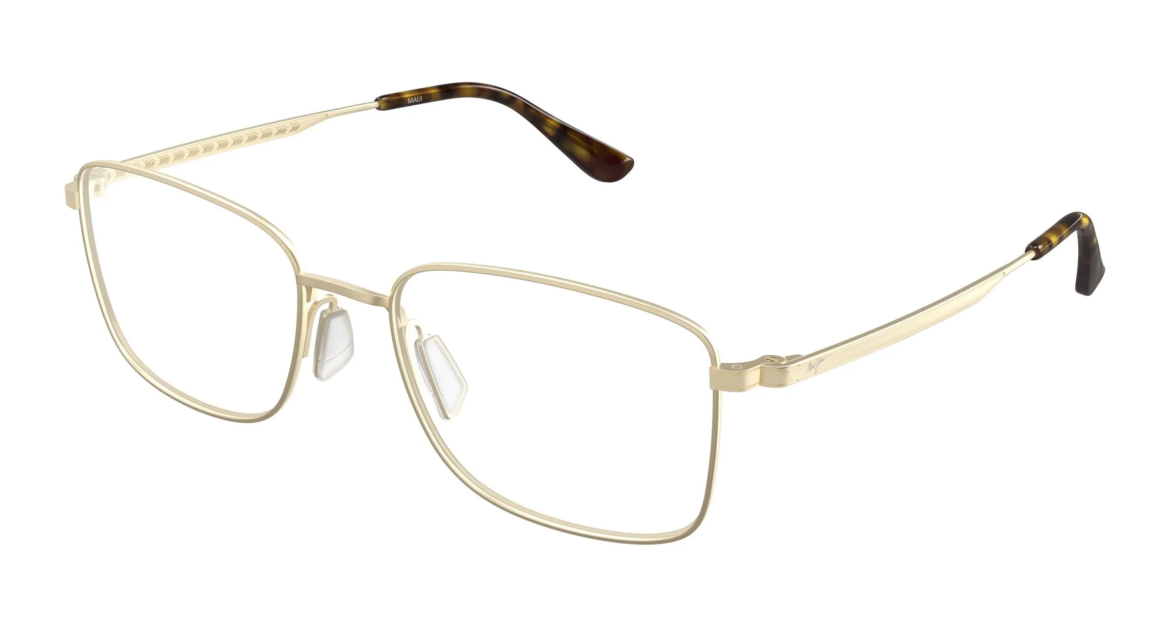Maui Jim MJ2168O 002 Montature da vista Titanio Oro Trasparente Squadrata - immagine 1