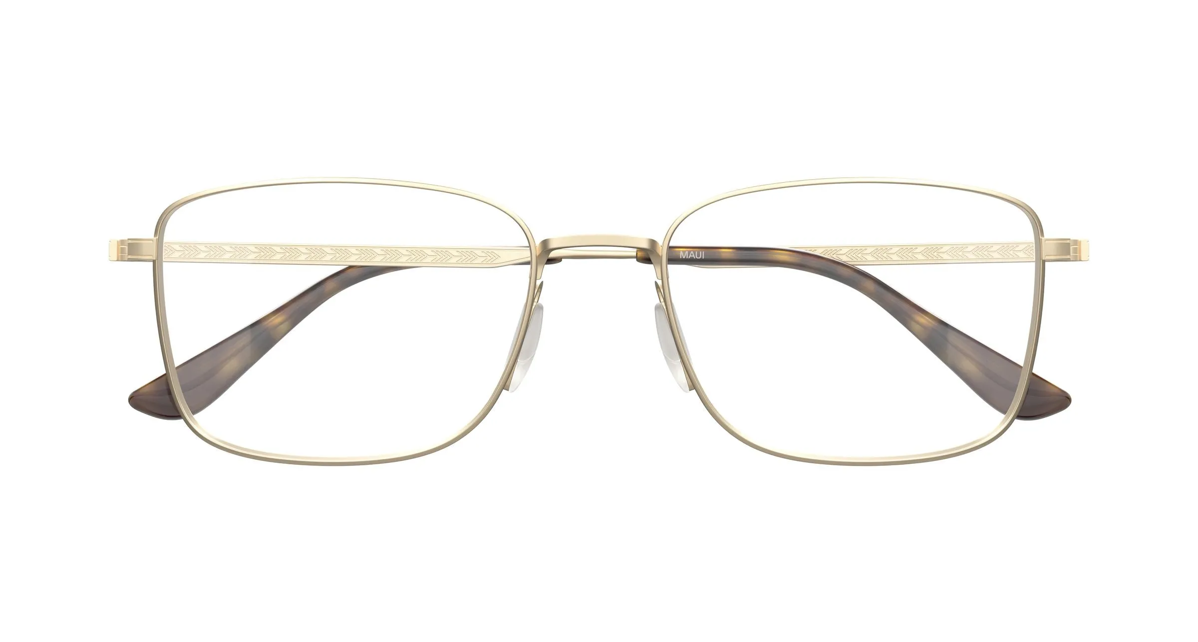 Maui Jim MJ2168O 002 Montature da vista Titanio Oro Trasparente Squadrata - immagine 2