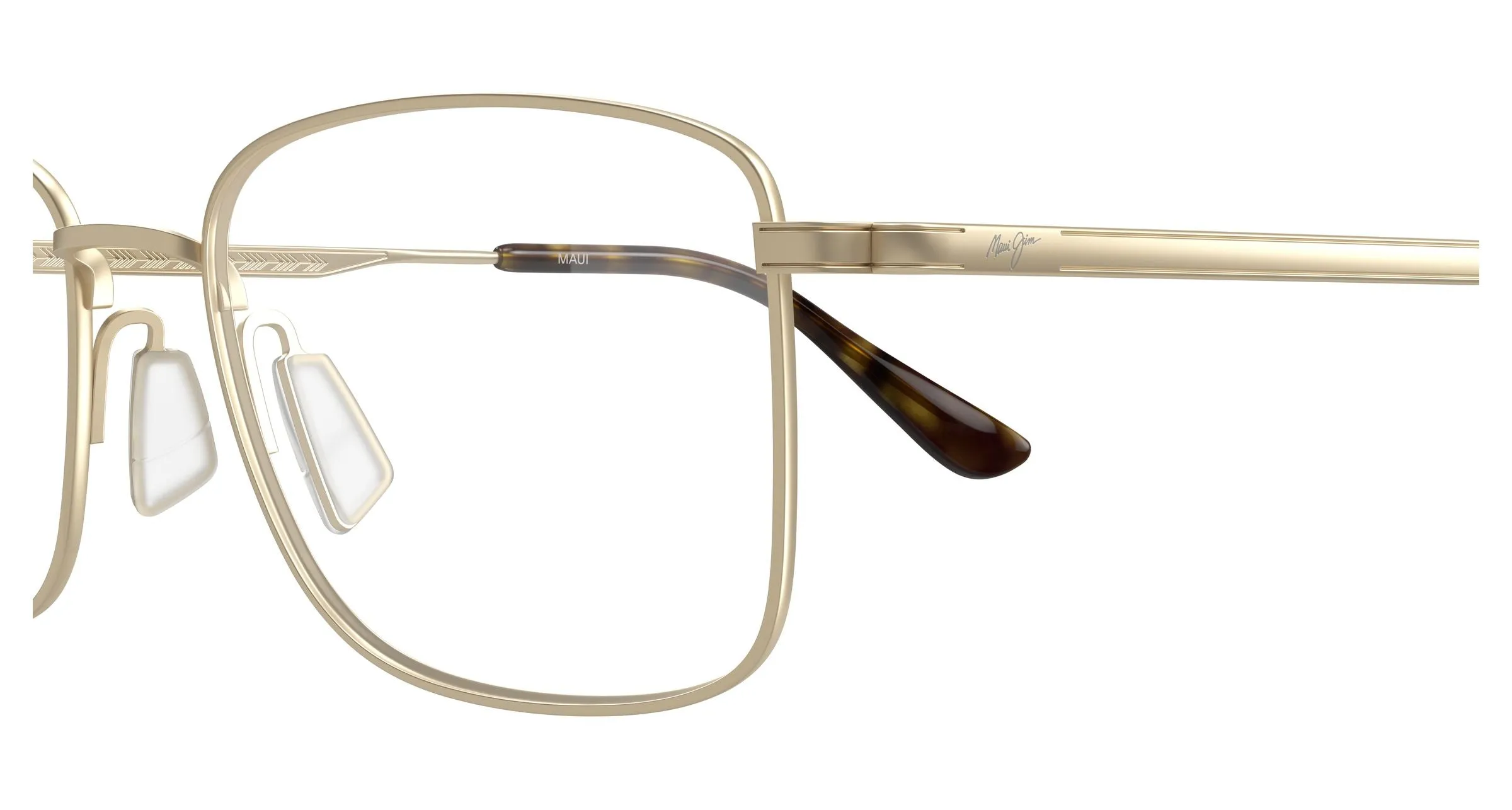 Maui Jim MJ2168O 002 Montature da vista Titanio Oro Trasparente Squadrata - immagine 3