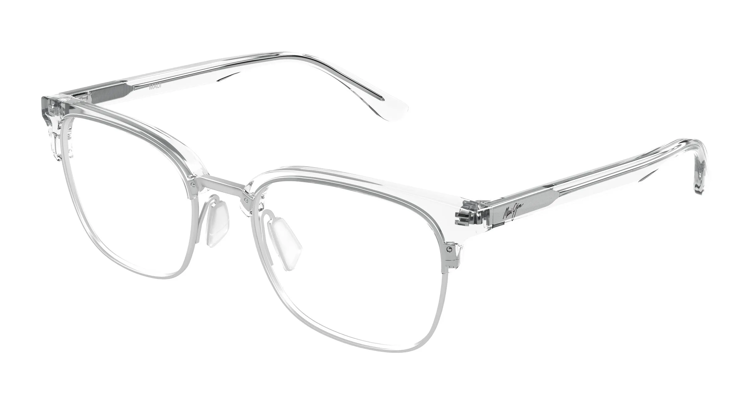 Maui Jim MJ2167O 004 Montature da vista Metallo Argento Trasparente Squadrata - immagine 1