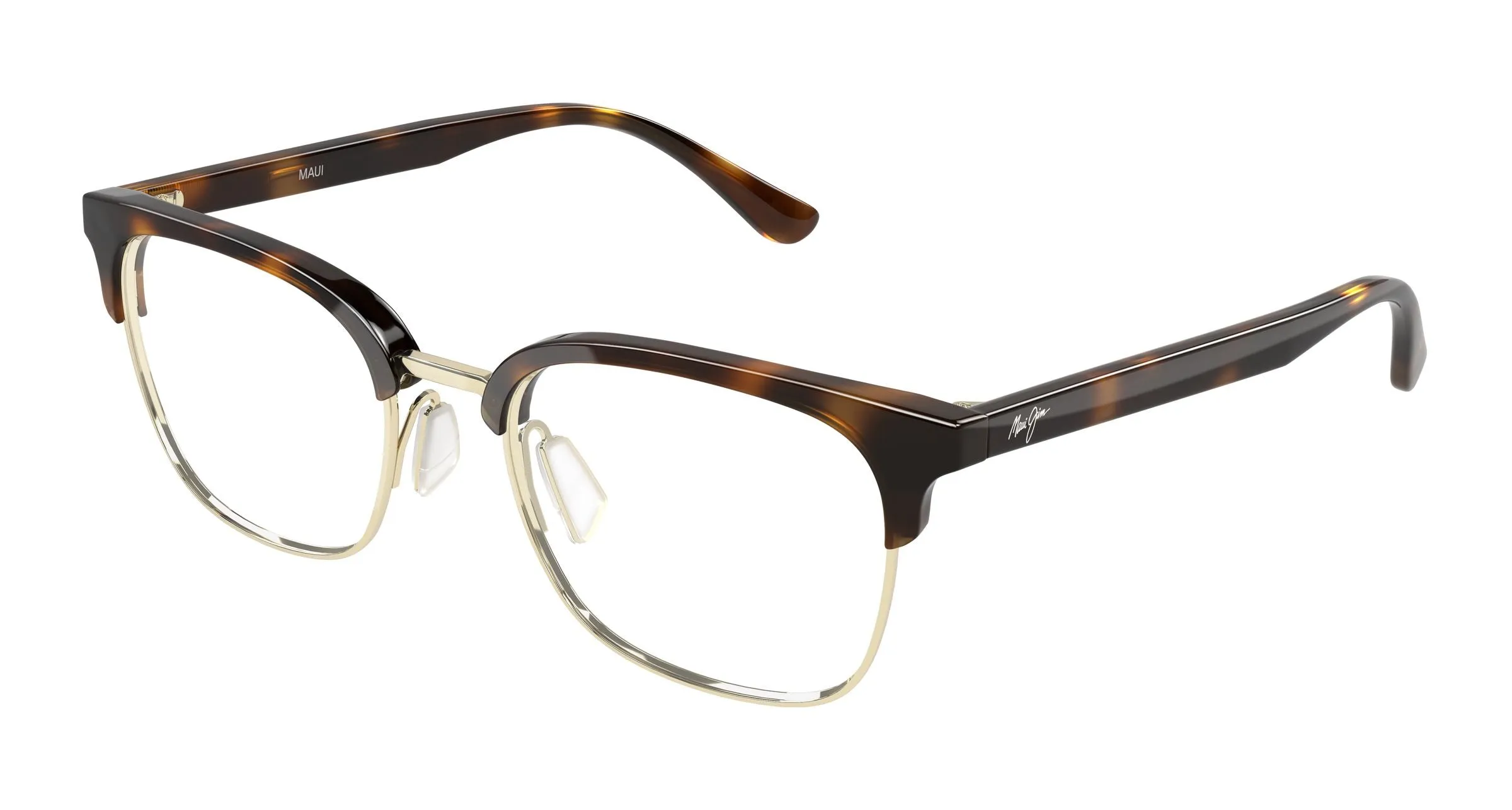 Maui Jim MJ2166O 002 Montature da vista Metallo Oro Trasparente Squadrata - immagine 1