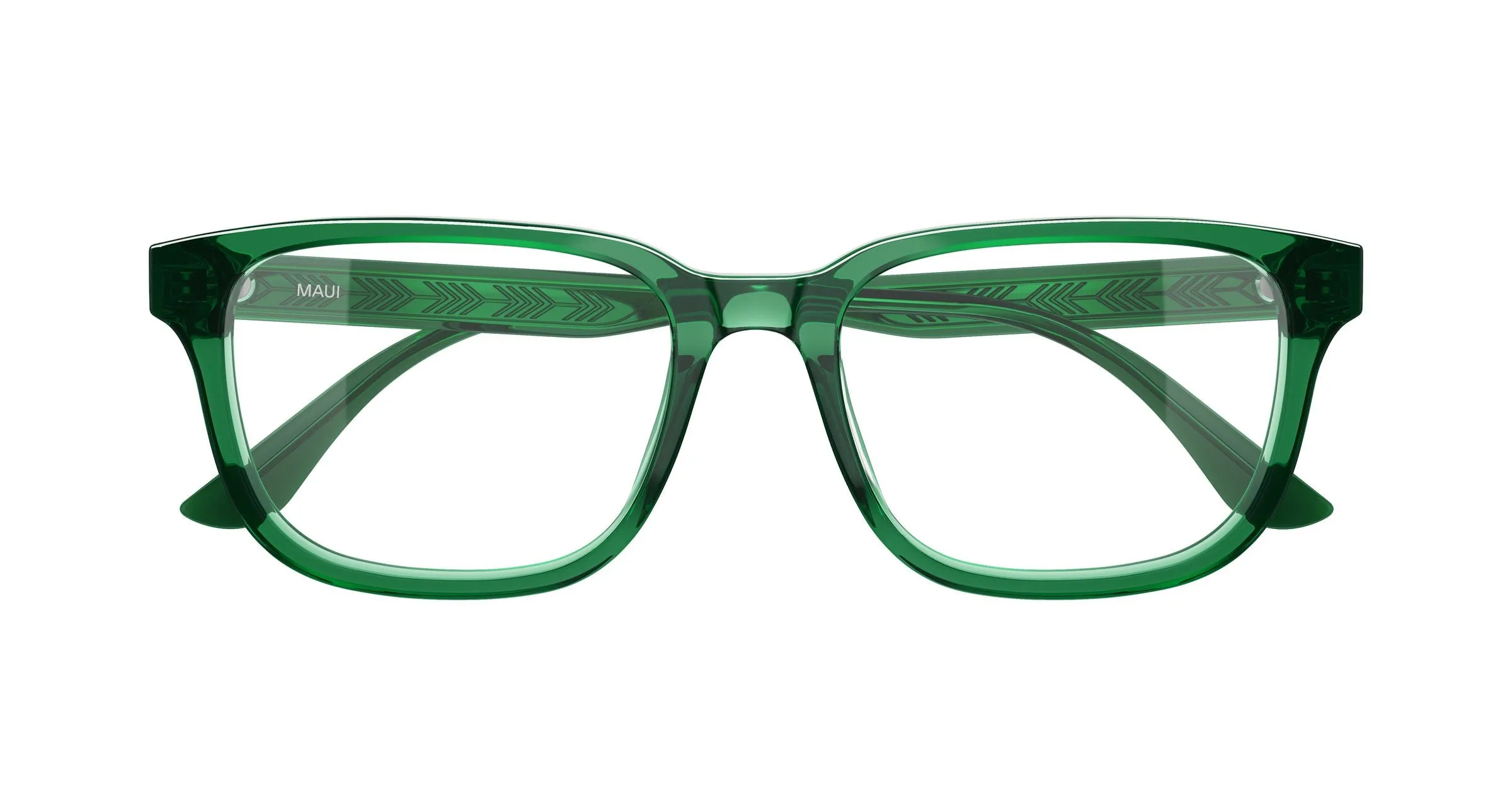 Maui Jim MJ2163O 004 Montature da vista Acetato Verde Trasparente Squadrata - immagine 2