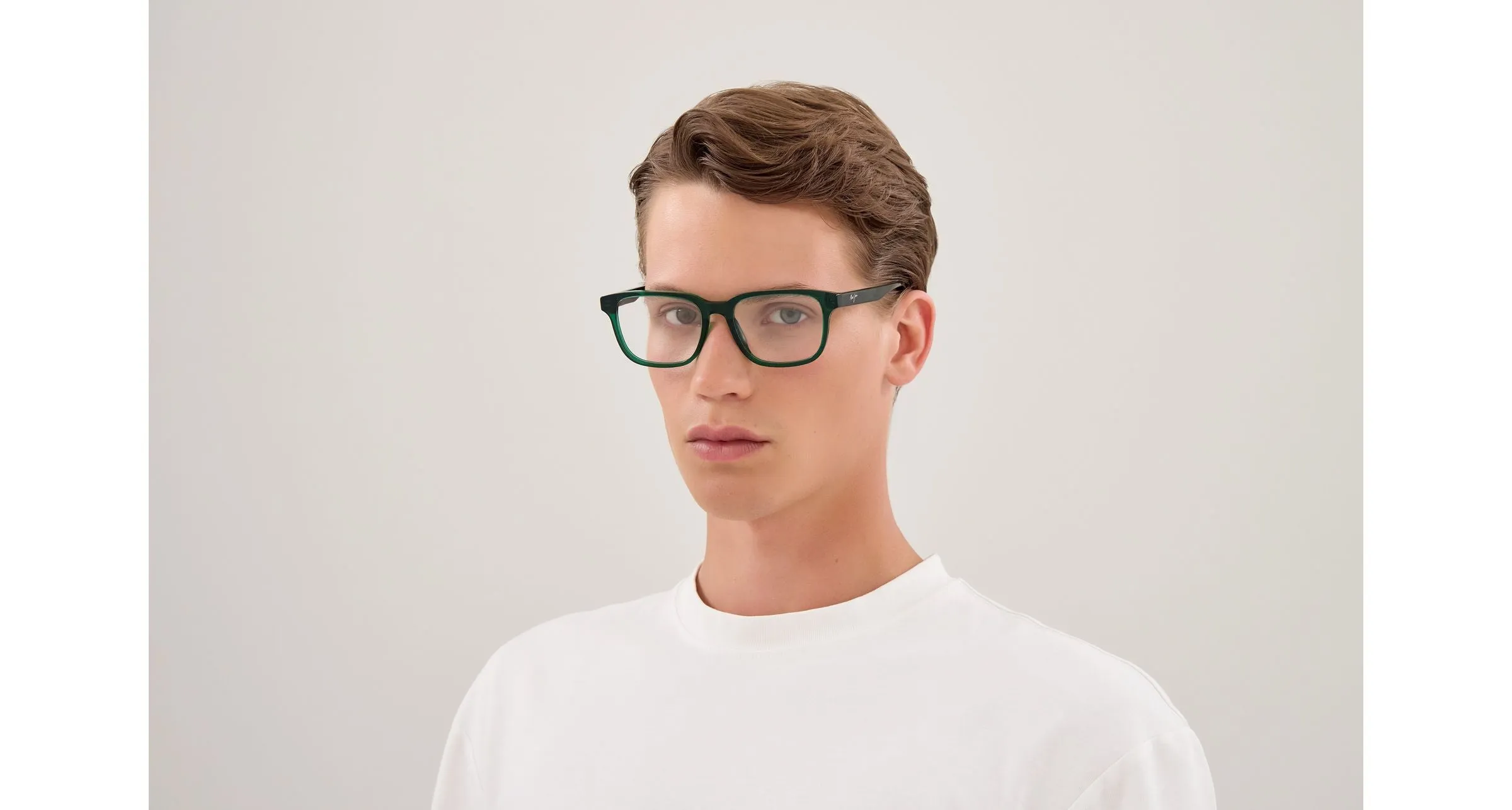 Maui Jim MJ2163O 004 Montature da vista Acetato Verde Trasparente Squadrata - immagine 4