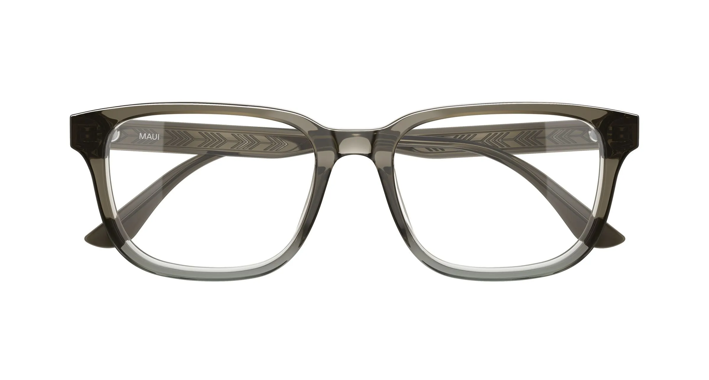 Maui Jim MJ2163O 003 Montature da vista Acetato Marrone Trasparente Squadrata - immagine 2