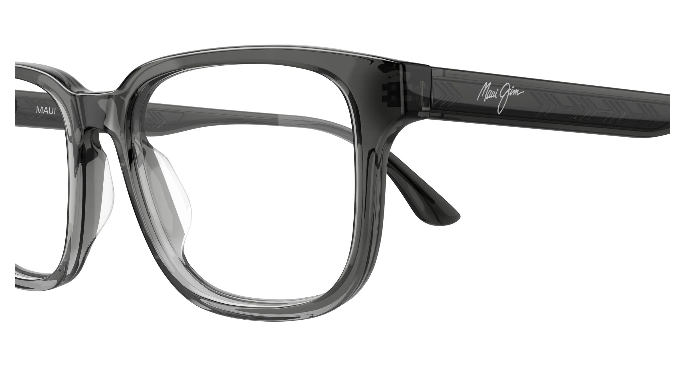 Maui Jim MJ2163O 002 Montature da vista Acetato Grigio Trasparente Squadrata - immagine 3