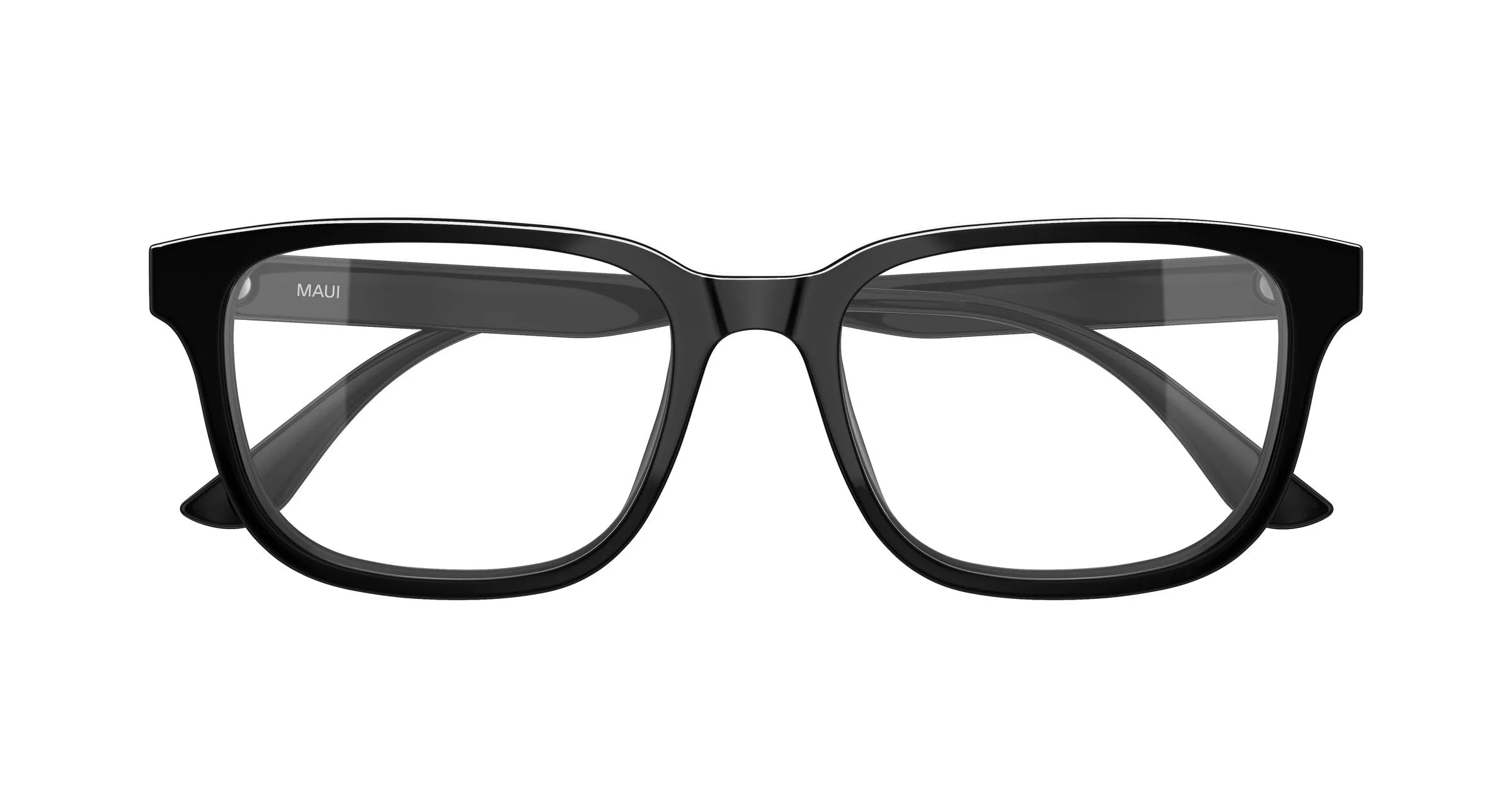 Maui Jim MJ2163O 001 Montature da vista Acetato Nero Trasparente Squadrata - immagine 2
