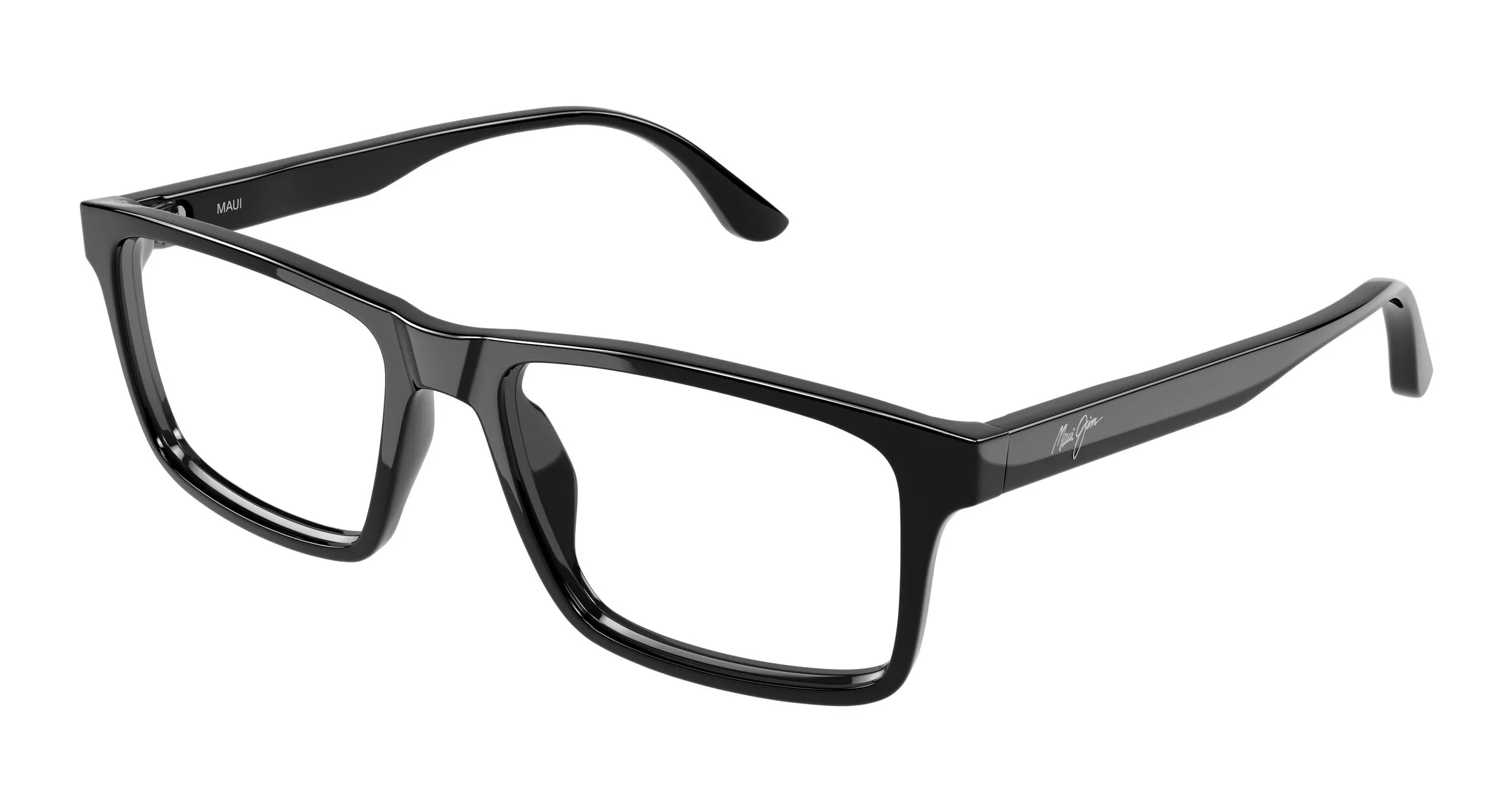 Maui Jim MJ2162O 001 Montature da vista Acetato Nero Trasparente Squadrata - immagine 1