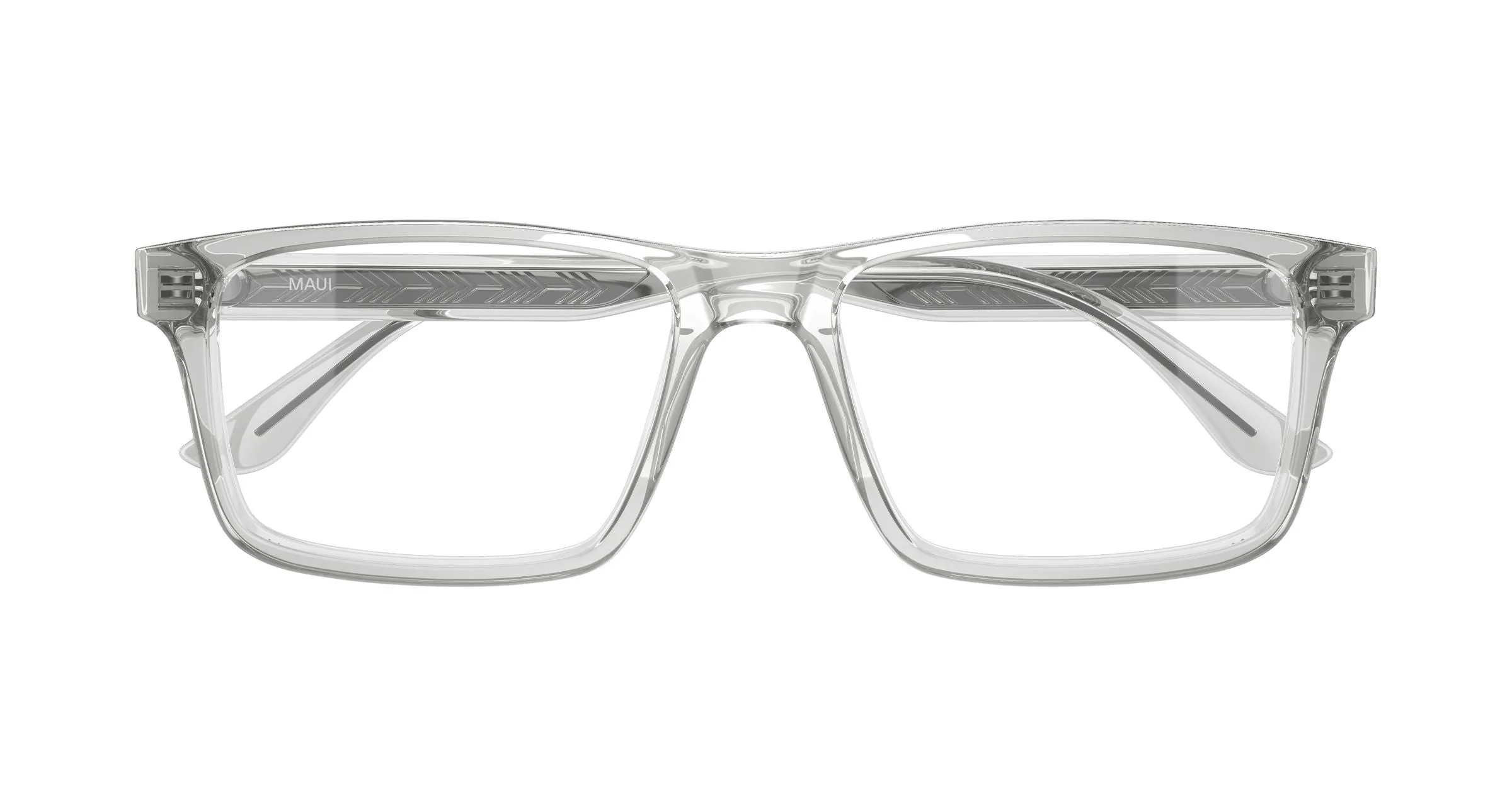 Maui Jim MJ2161O 004 Montature da vista Acetato Grigio Trasparente Squadrata - immagine 2