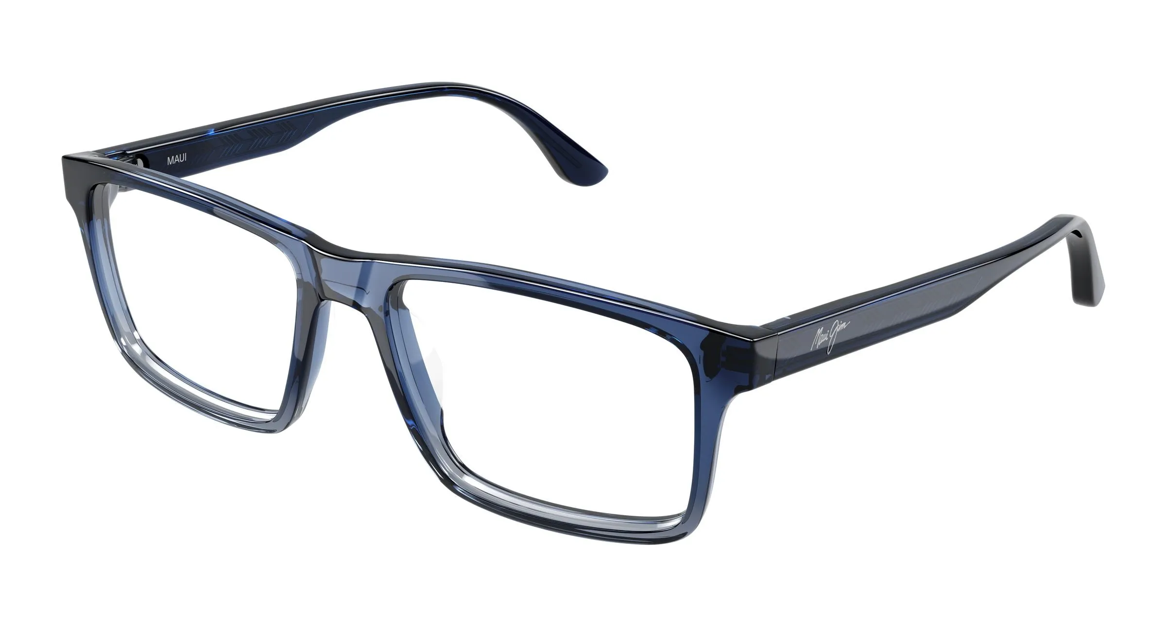 Maui Jim MJ2161O 003 Montature da vista Acetato Blu Trasparente Squadrata - immagine 1