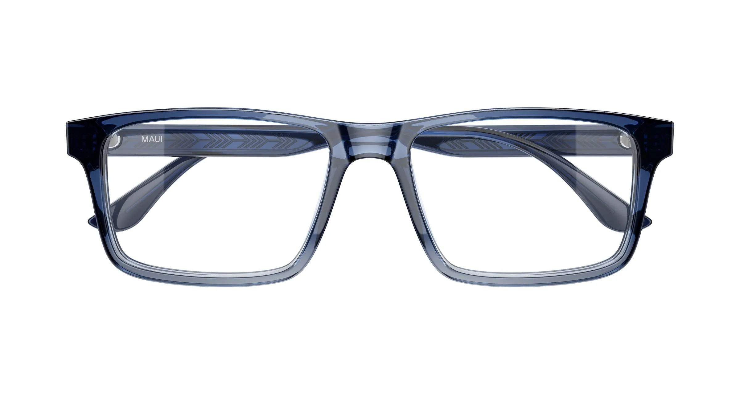 Maui Jim MJ2161O 003 Montature da vista Acetato Blu Trasparente Squadrata - immagine 2