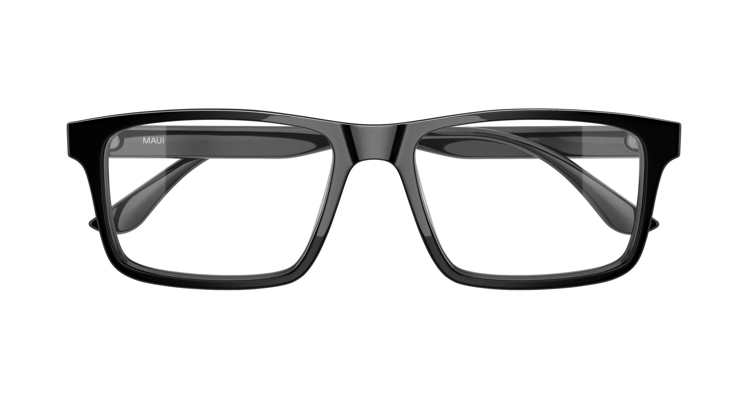 Maui Jim MJ2161O 001 Montature da vista Acetato Nero Trasparente Squadrata - immagine 2