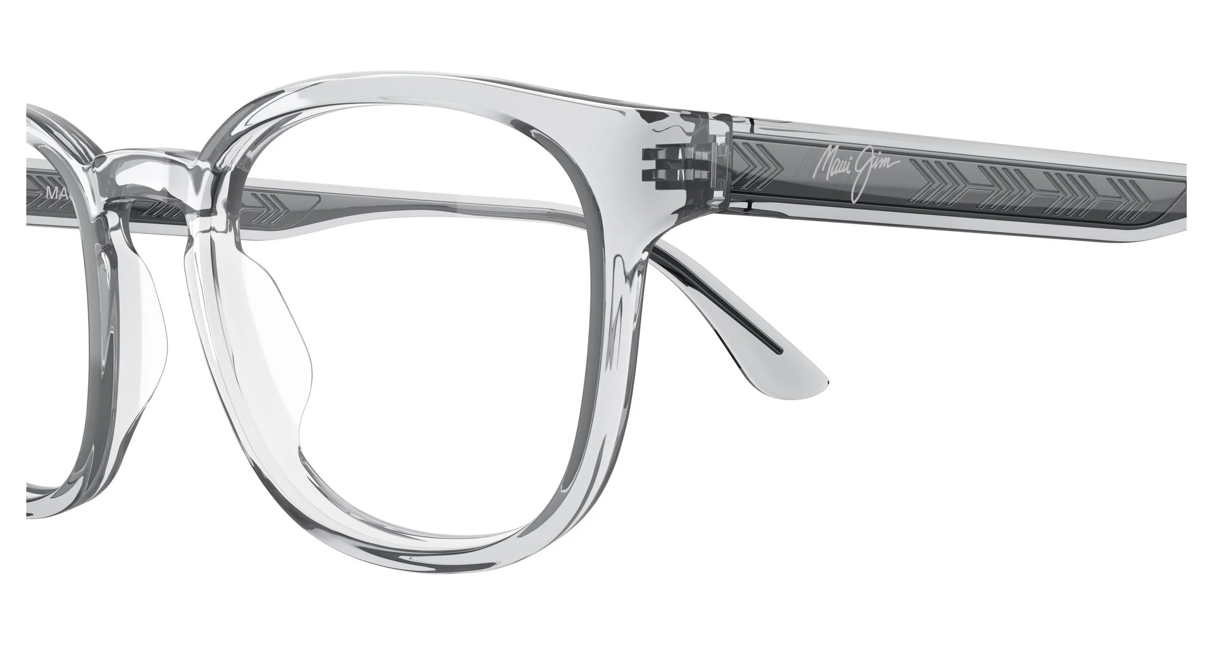 Maui Jim MJ2160O 004 Montature da vista Acetato Grigio Trasparente Rotonda - immagine 3