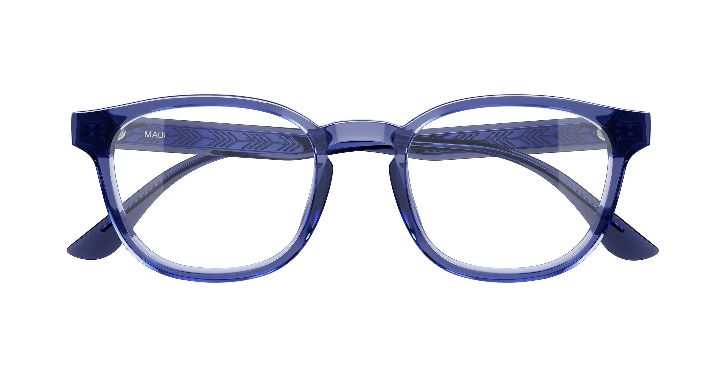 Maui Jim MJ2160O 003 Montature da vista Acetato Blu Trasparente Rotonda - immagine 2
