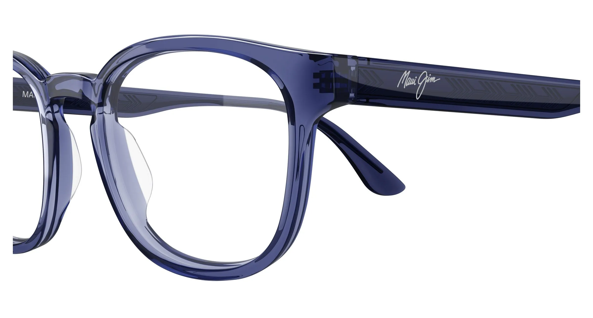 Maui Jim MJ2160O 003 Montature da vista Acetato Blu Trasparente Rotonda - immagine 3