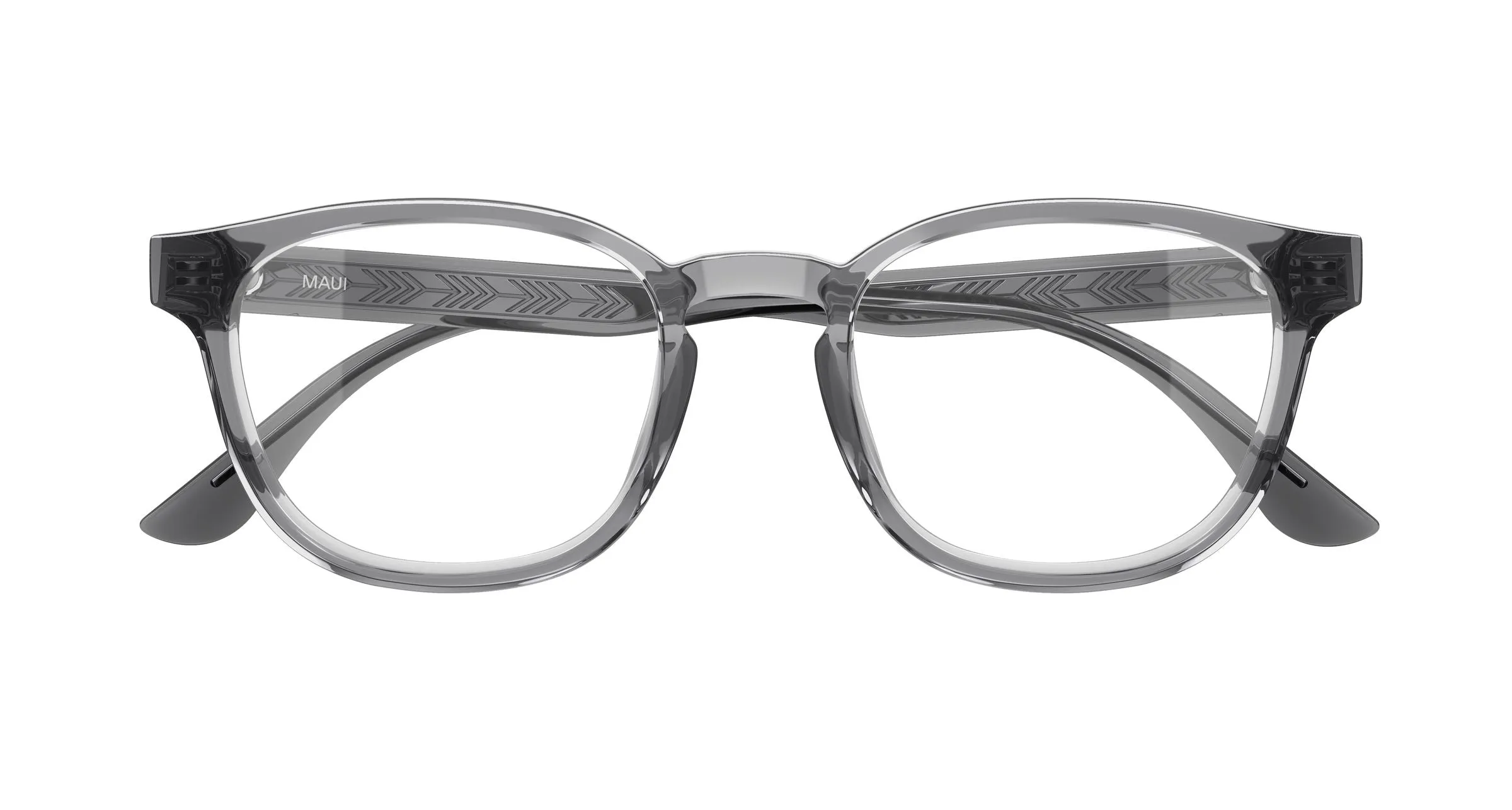 Maui Jim MJ2160O 002 Montature da vista Acetato Grigio Trasparente Rotonda - immagine 2