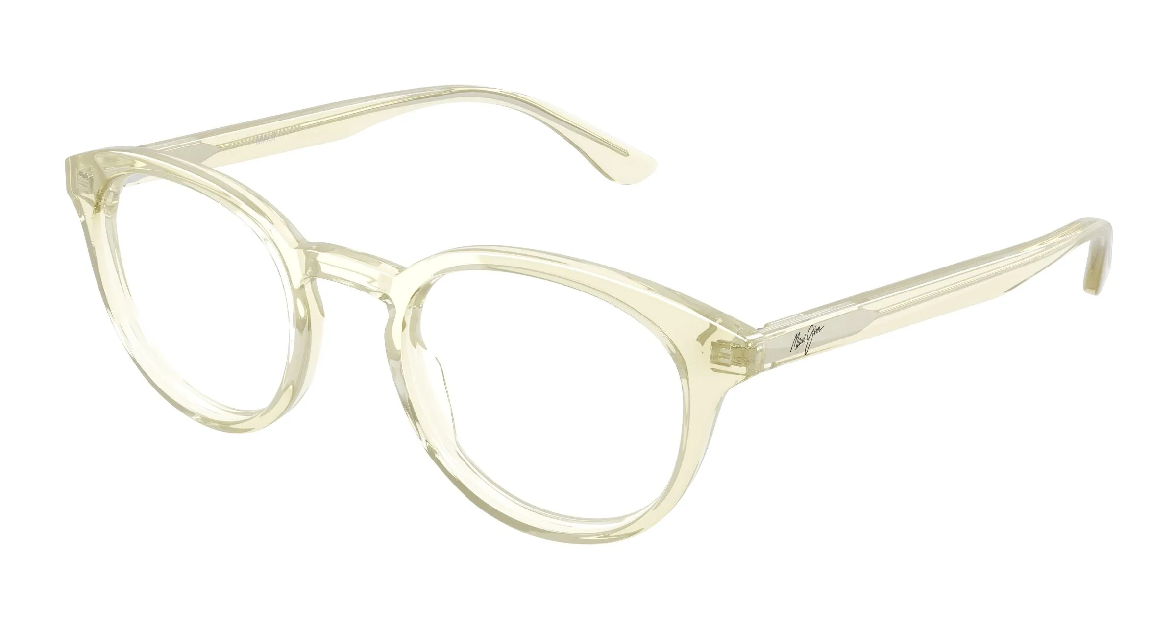 Maui Jim MJ2159O 004 Montature da vista Acetato Giallo Trasparente Rotonda - immagine 1
