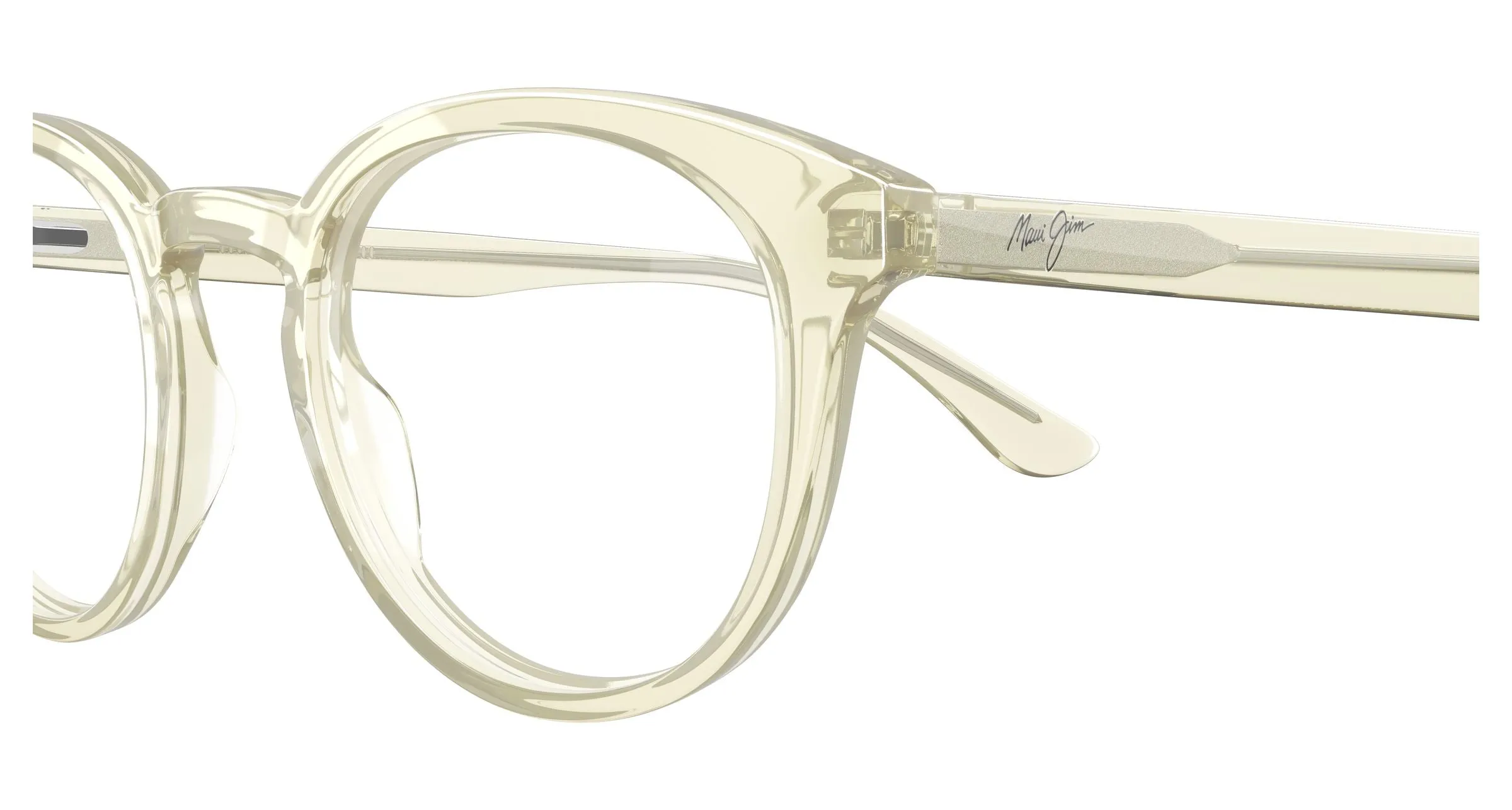 Maui Jim MJ2159O 004 Montature da vista Acetato Giallo Trasparente Rotonda - immagine 3