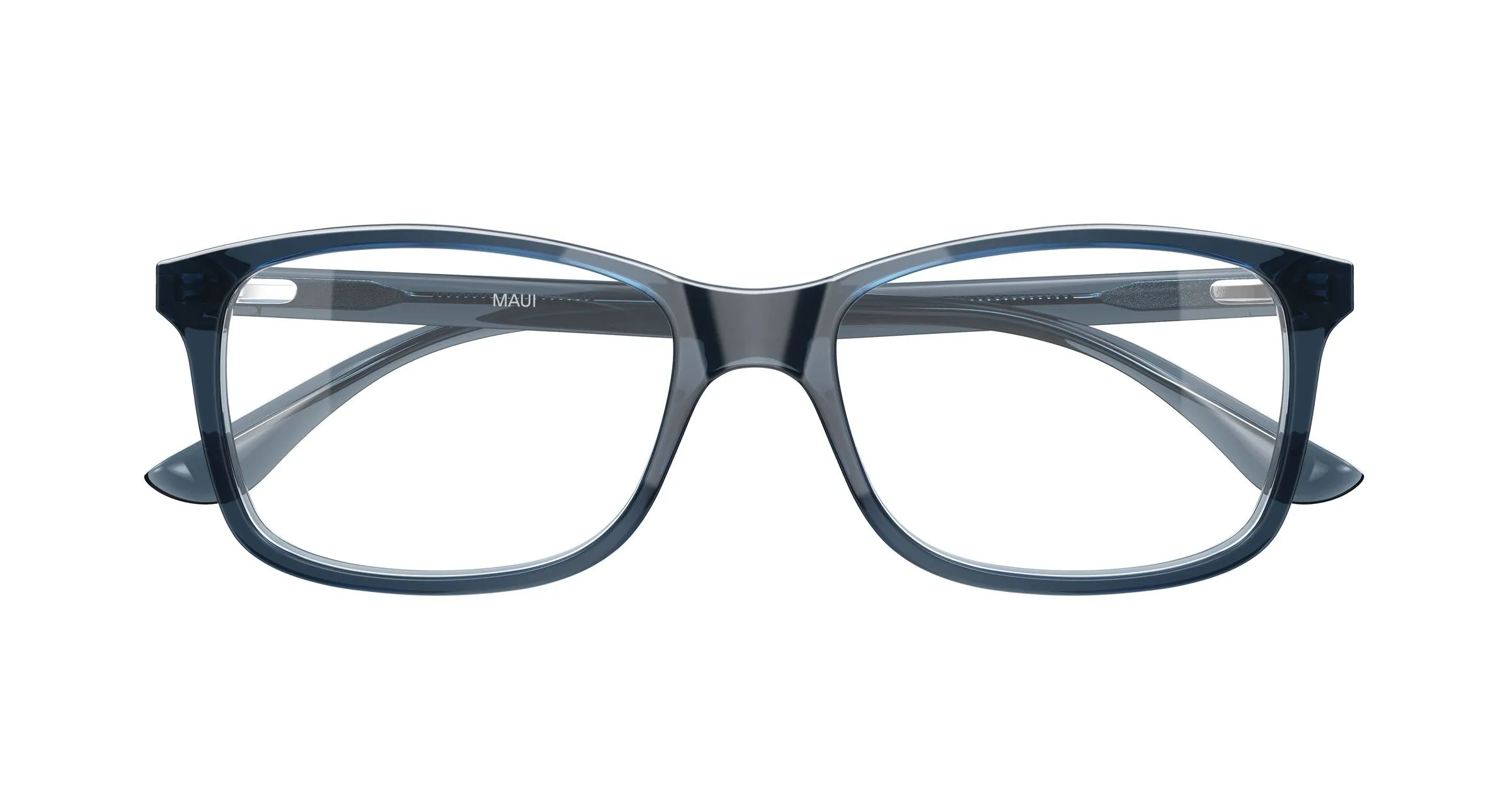 Maui Jim MJ2158O 004 Montature da vista Acetato Blu Trasparente Squadrata - immagine 2