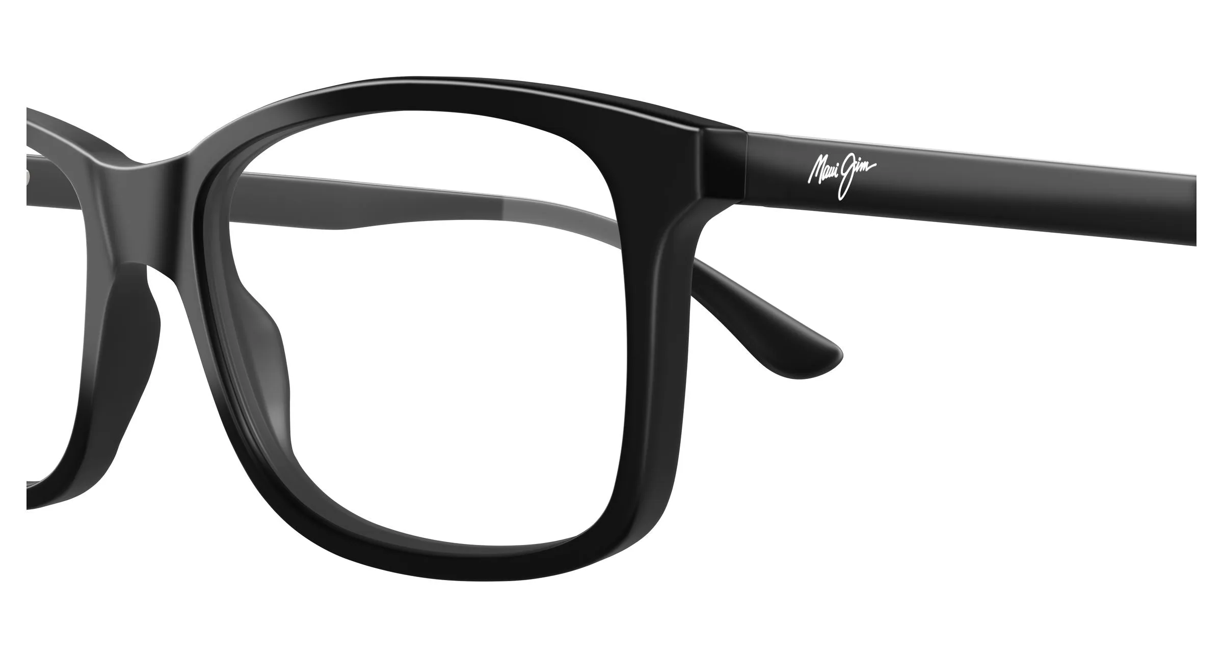 Maui Jim MJ2158O 002 Montature da vista Acetato Nero Trasparente Squadrata - immagine 3