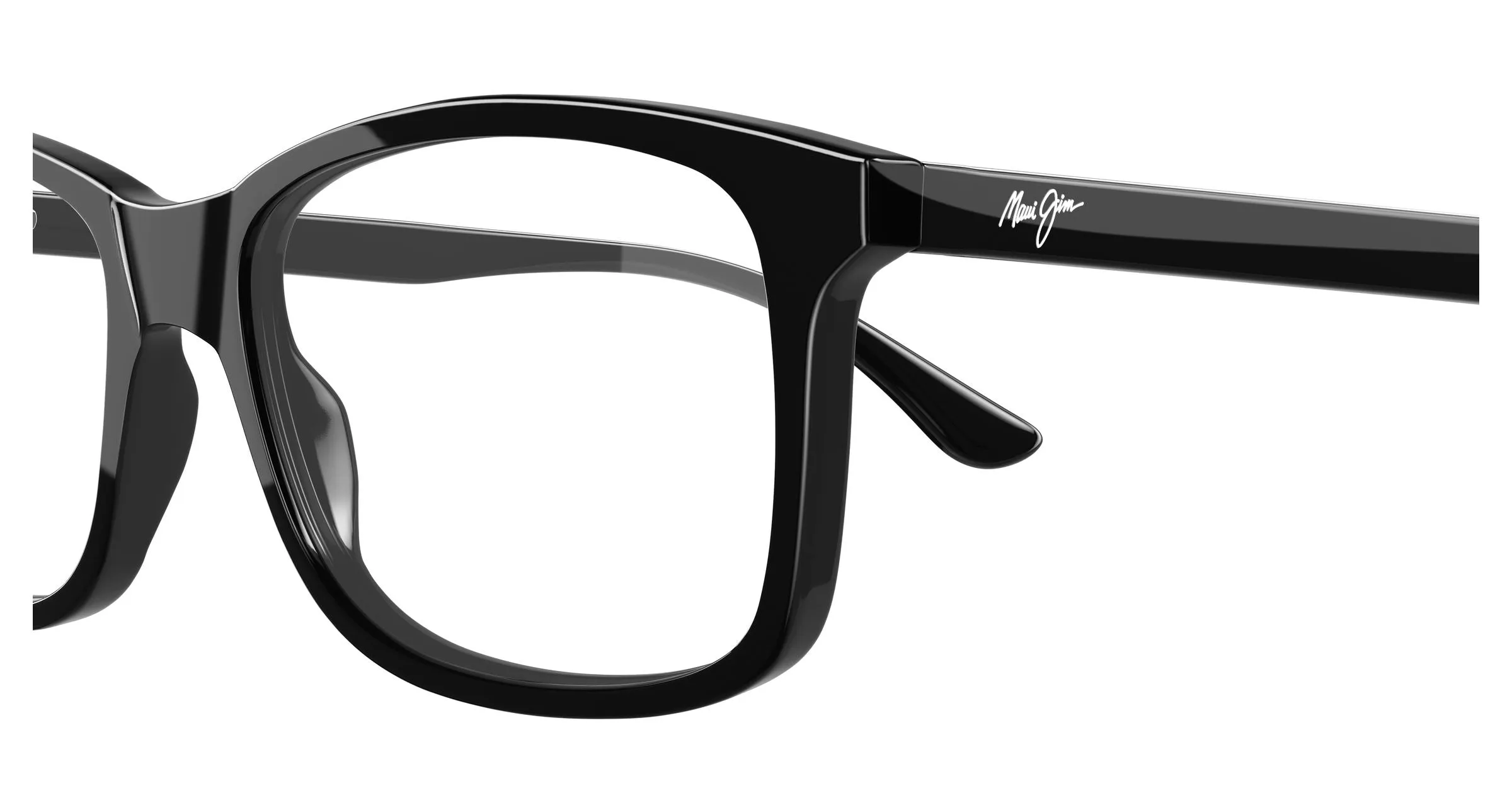 Maui Jim MJ2158O 001 Montature da vista Acetato Nero Trasparente Squadrata - immagine 3