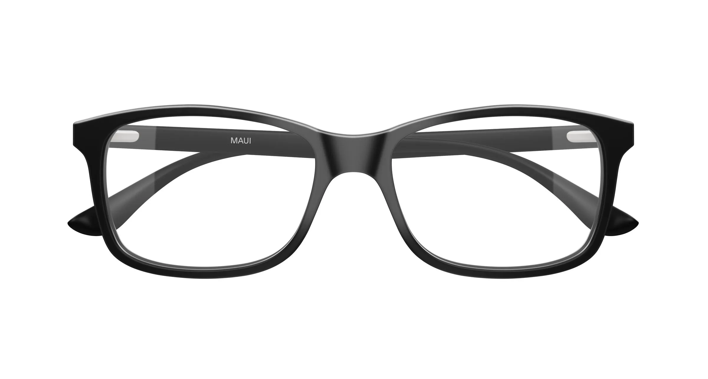 Maui Jim MJ2157O 002 Montature da vista Acetato Nero Trasparente Squadrata - immagine 2