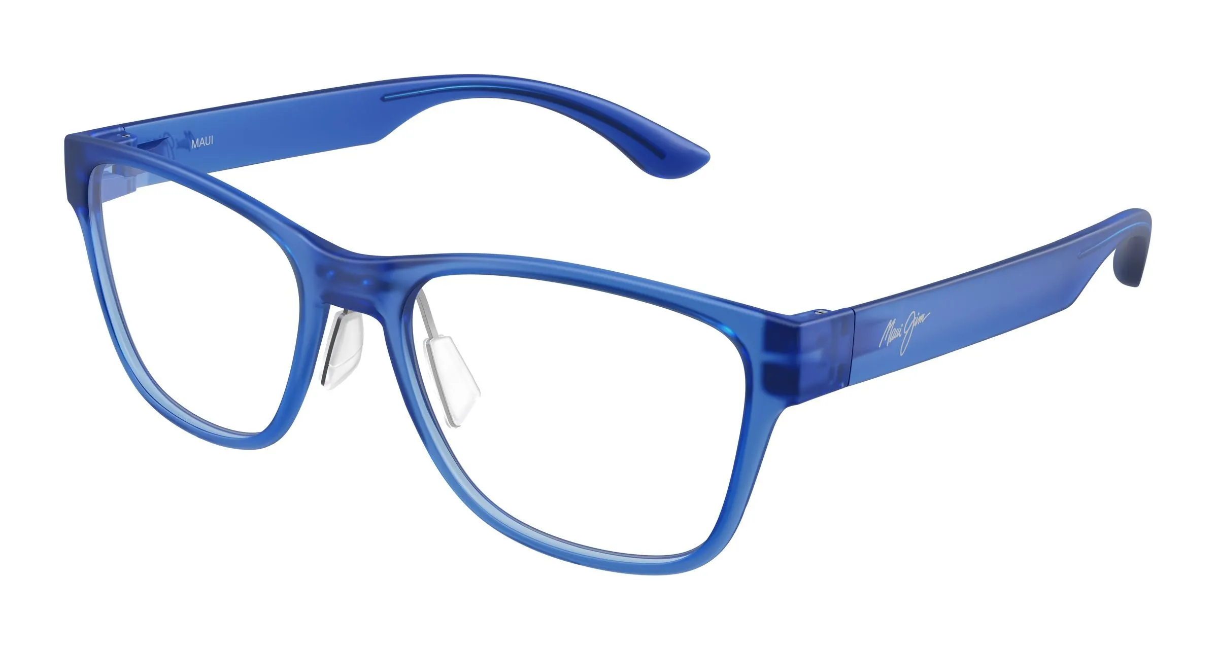 Maui Jim MJ2156O 004 Montature da vista Bio-iniettato Blu Trasparente Squadrata - immagine 1