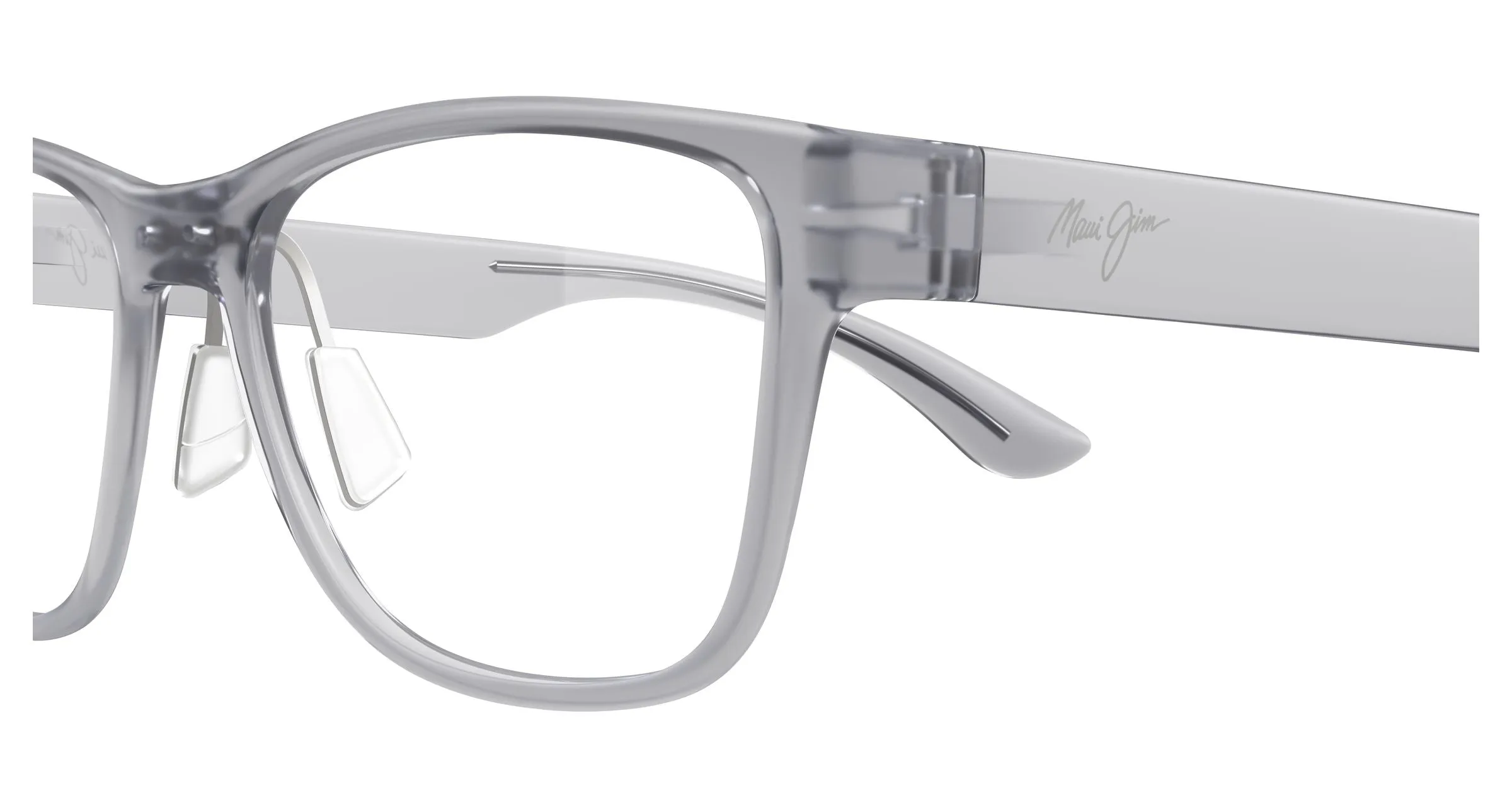 Maui Jim MJ2156O 003 Montature da vista Bio-iniettato Grigio Trasparente Squadrata - immagine 3