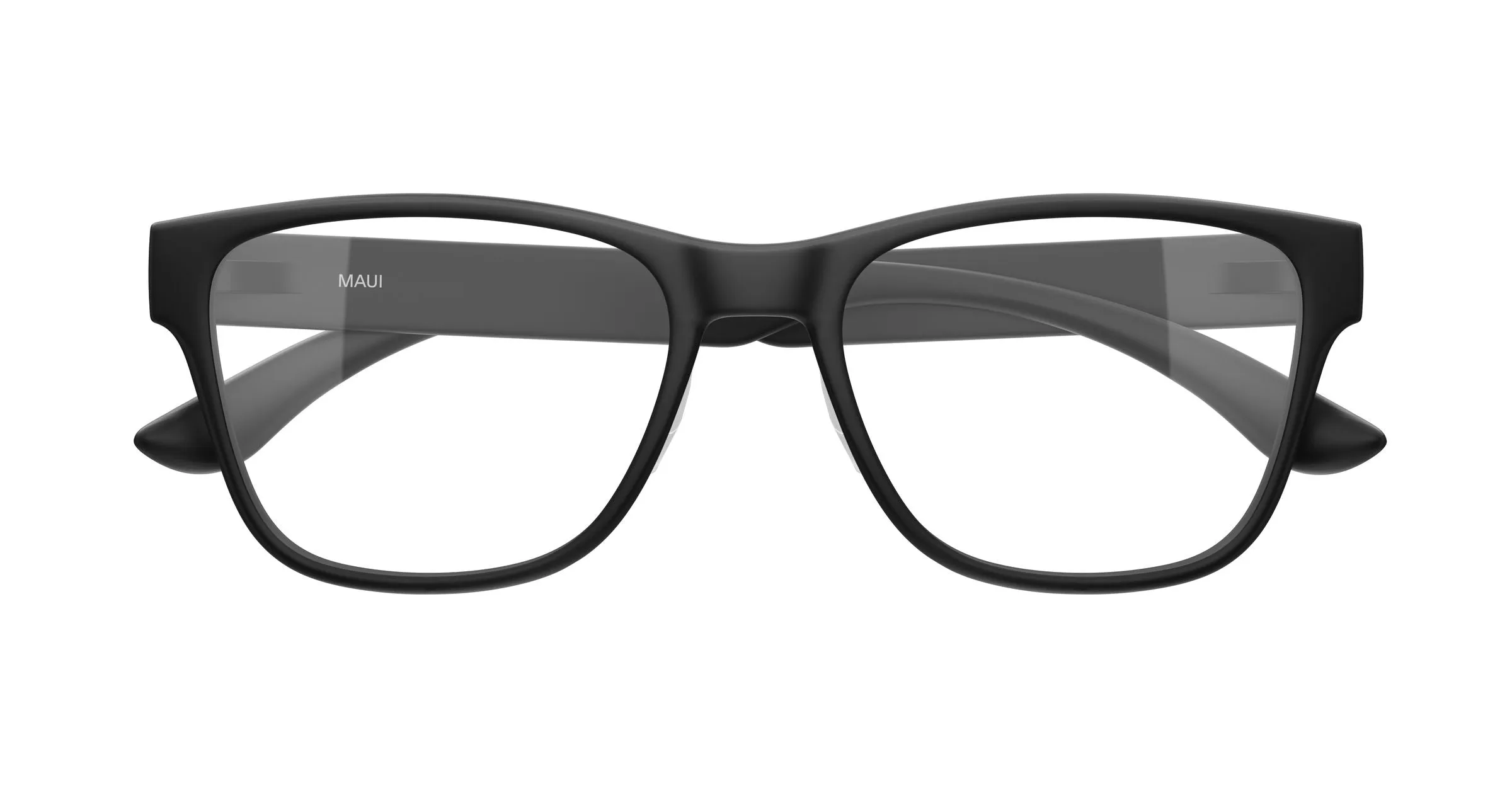 Maui Jim MJ2156O 001 Montature da vista Bio-iniettato Nero Trasparente Squadrata - immagine 2