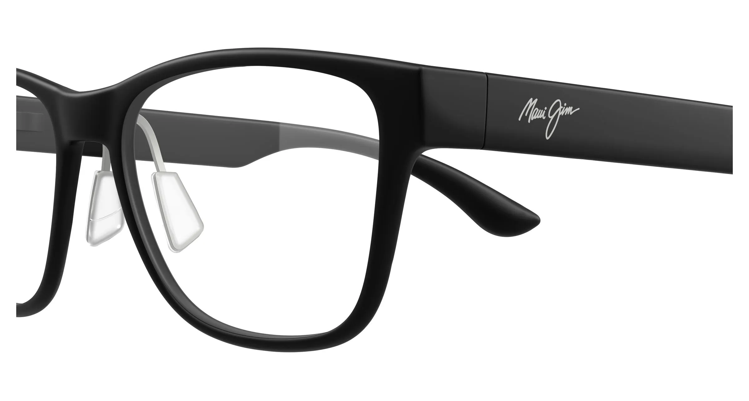 Maui Jim MJ2156O 001 Montature da vista Bio-iniettato Nero Trasparente Squadrata - immagine 3