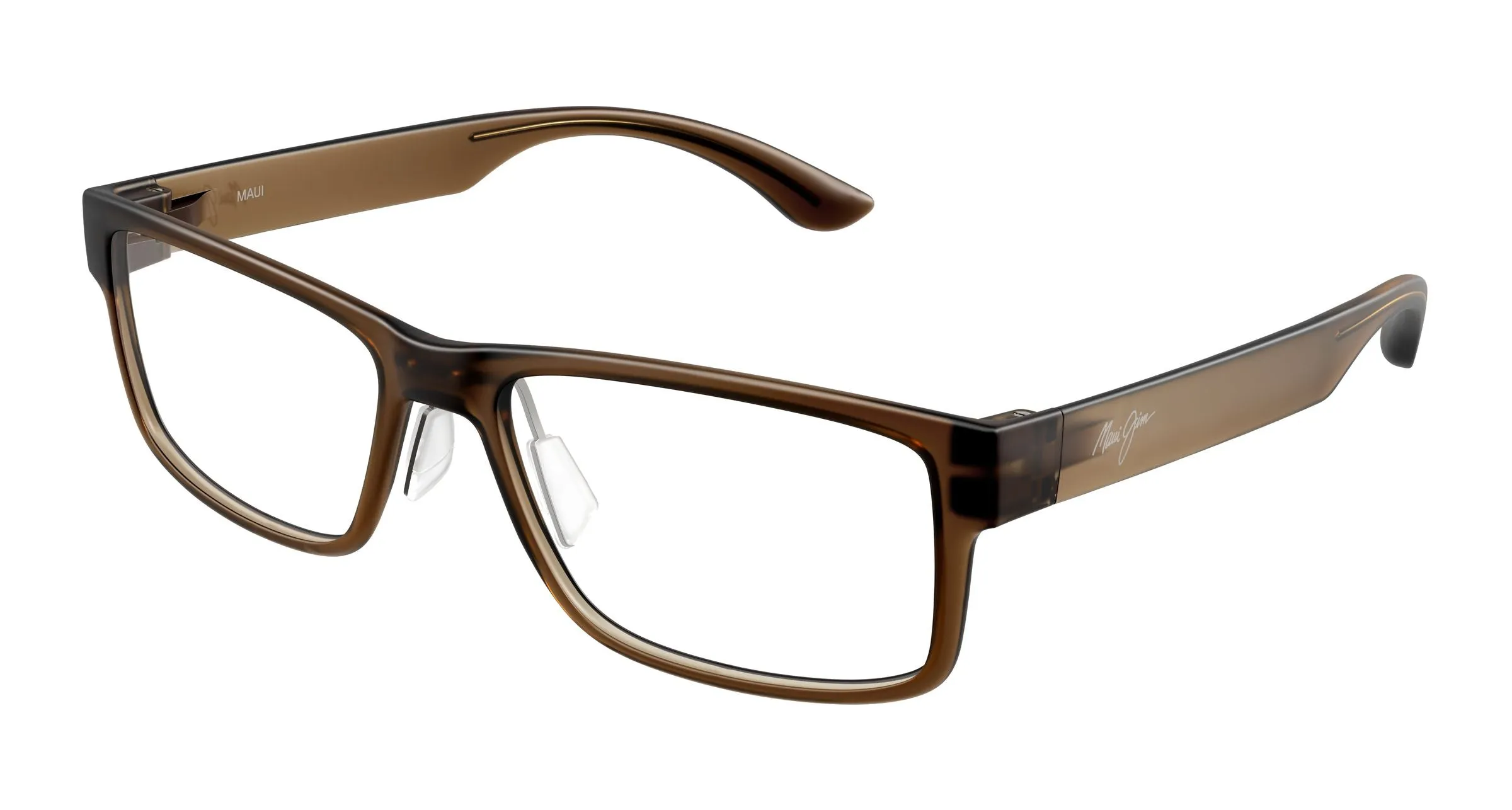 Maui Jim MJ2154O 004 Montature da vista Bio-iniettato Marrone Trasparente Squadrata - immagine 1
