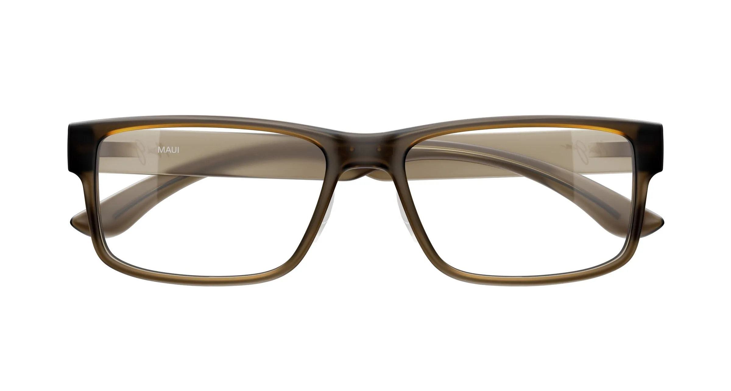 Maui Jim MJ2154O 004 Montature da vista Bio-iniettato Marrone Trasparente Squadrata - immagine 2