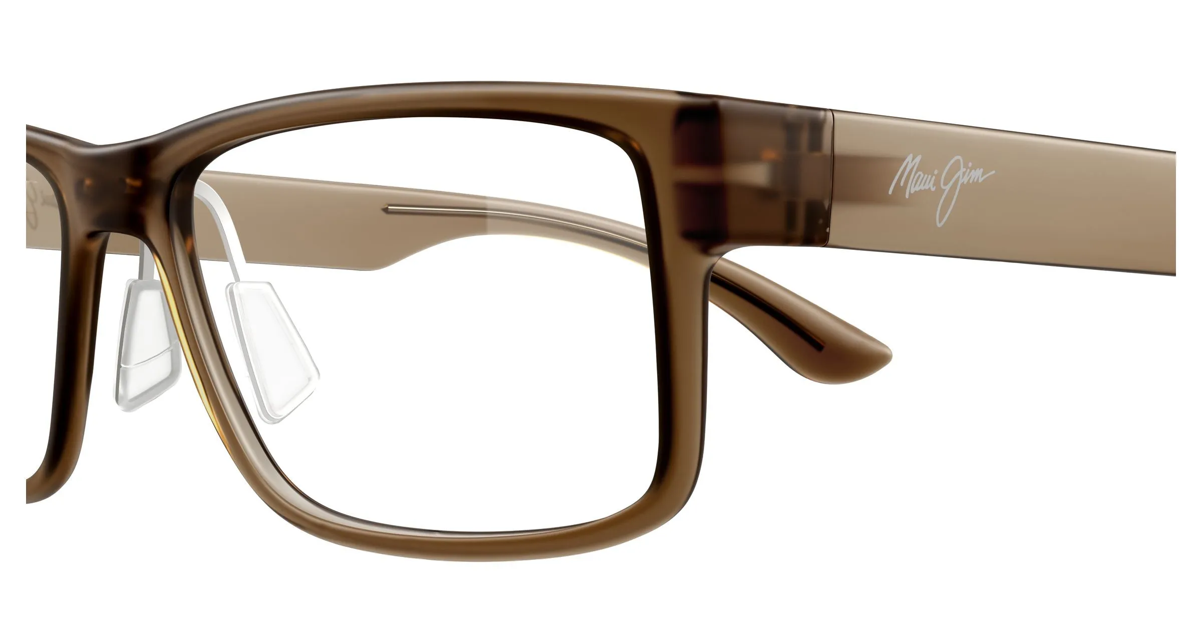 Maui Jim MJ2154O 004 Montature da vista Bio-iniettato Marrone Trasparente Squadrata - immagine 3