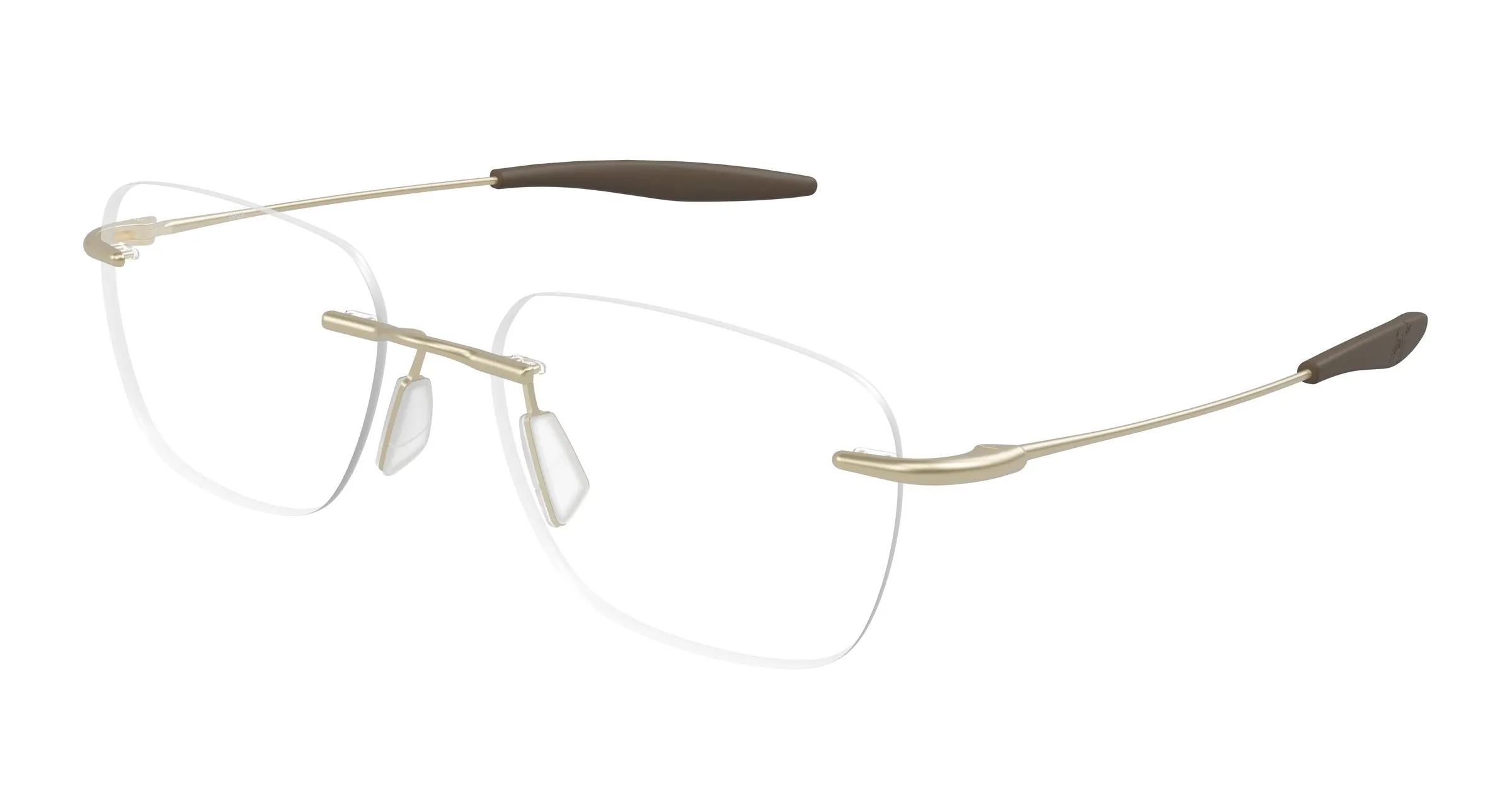 Maui Jim MJ2153O 002 Montature da vista Titanio Oro Trasparente Squadrata - immagine 1