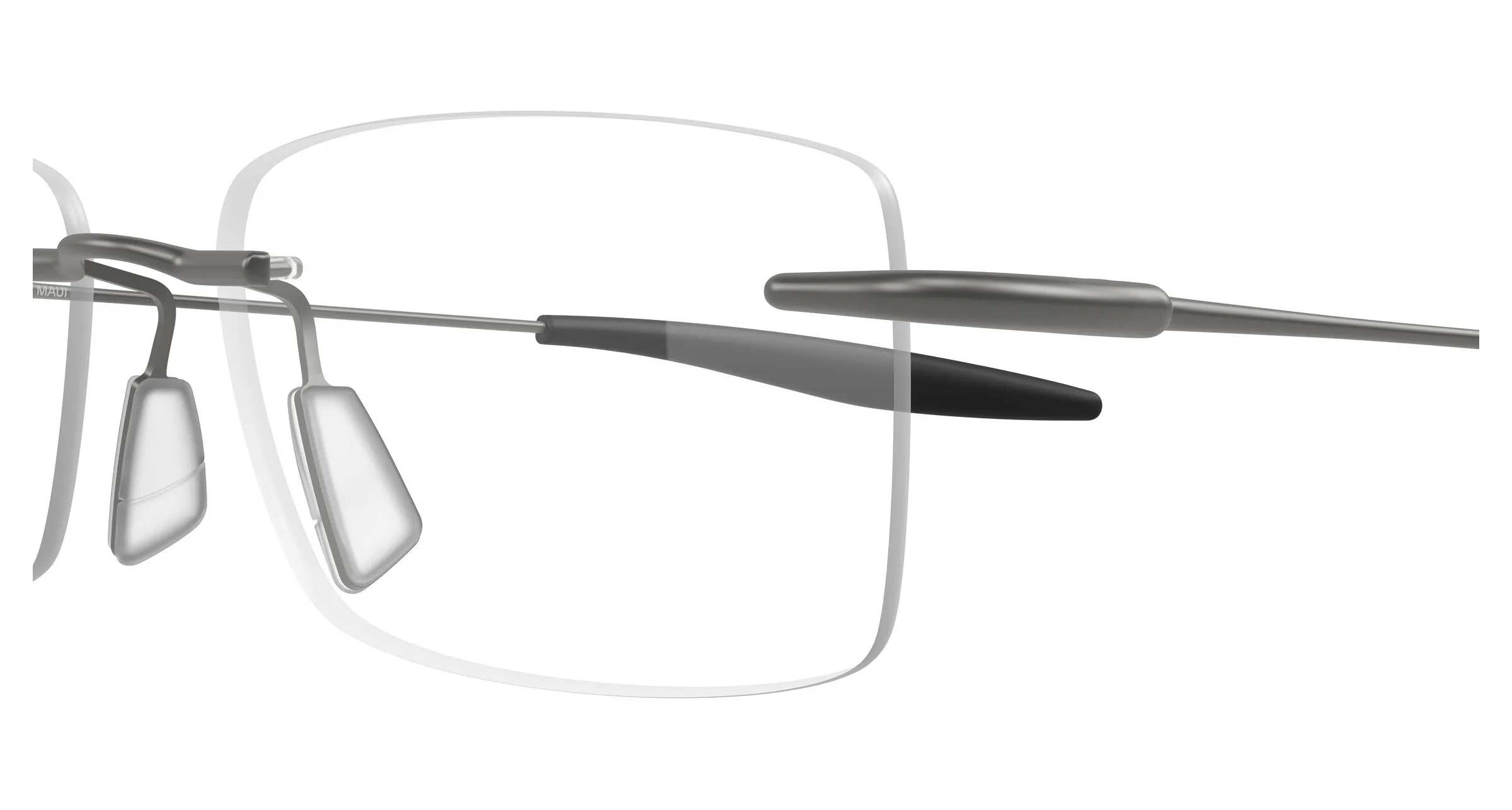 Maui Jim MJ2152O 004 Montature da vista Titanio Rutenio Trasparente Squadrata - immagine 3