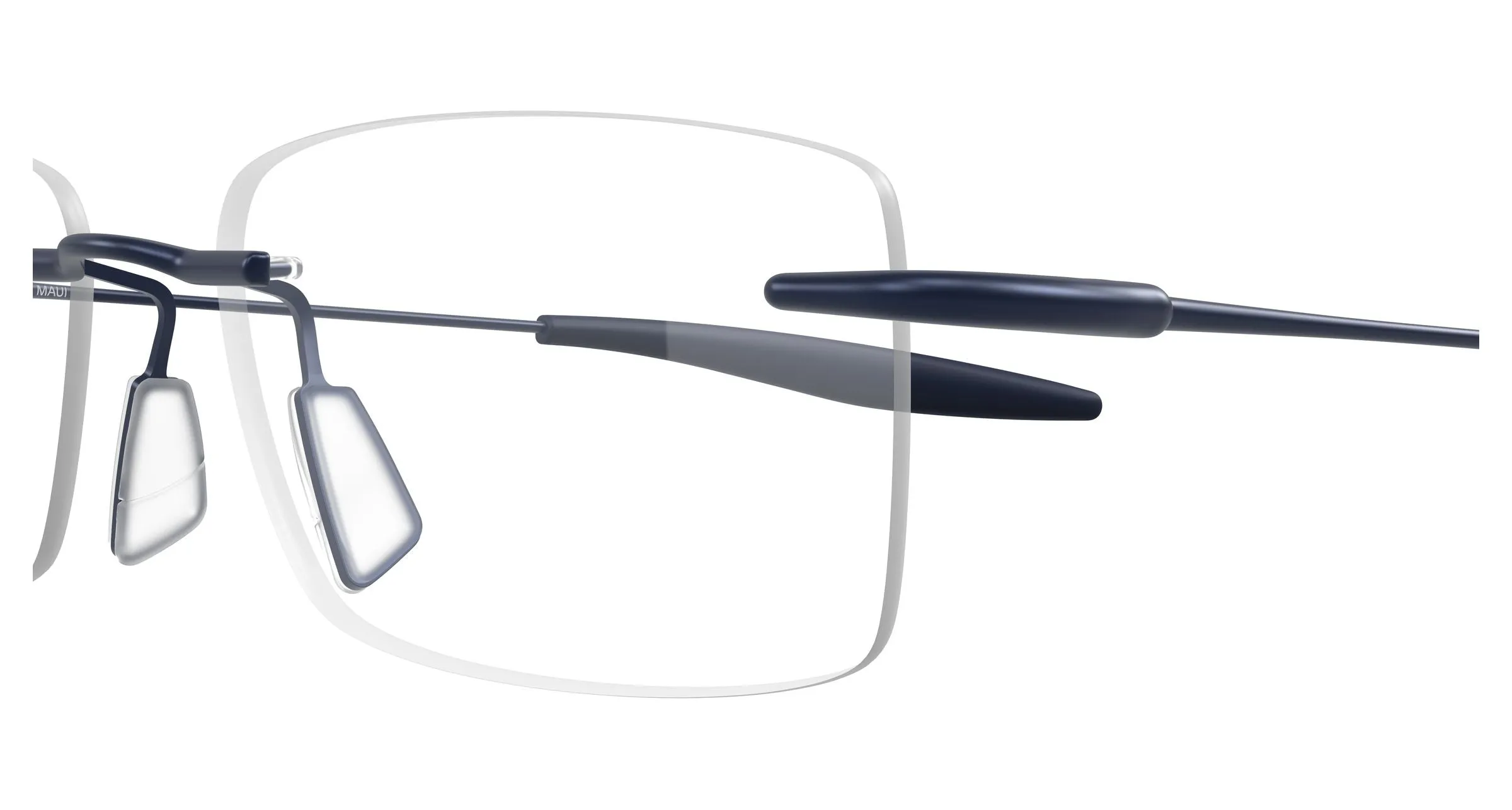 Maui Jim MJ2152O 003 Montature da vista Titanio Blu Trasparente Squadrata - immagine 3