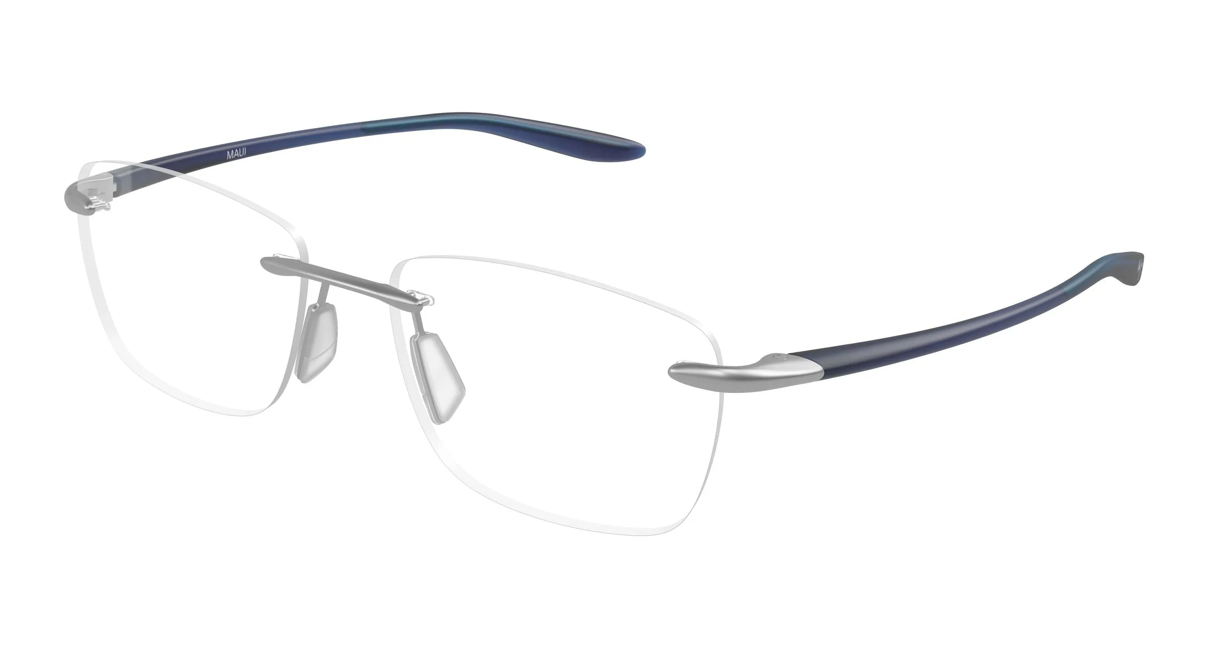 Maui Jim MJ2151O 003 Montature da vista Metallo Argento Trasparente Squadrata - immagine 1