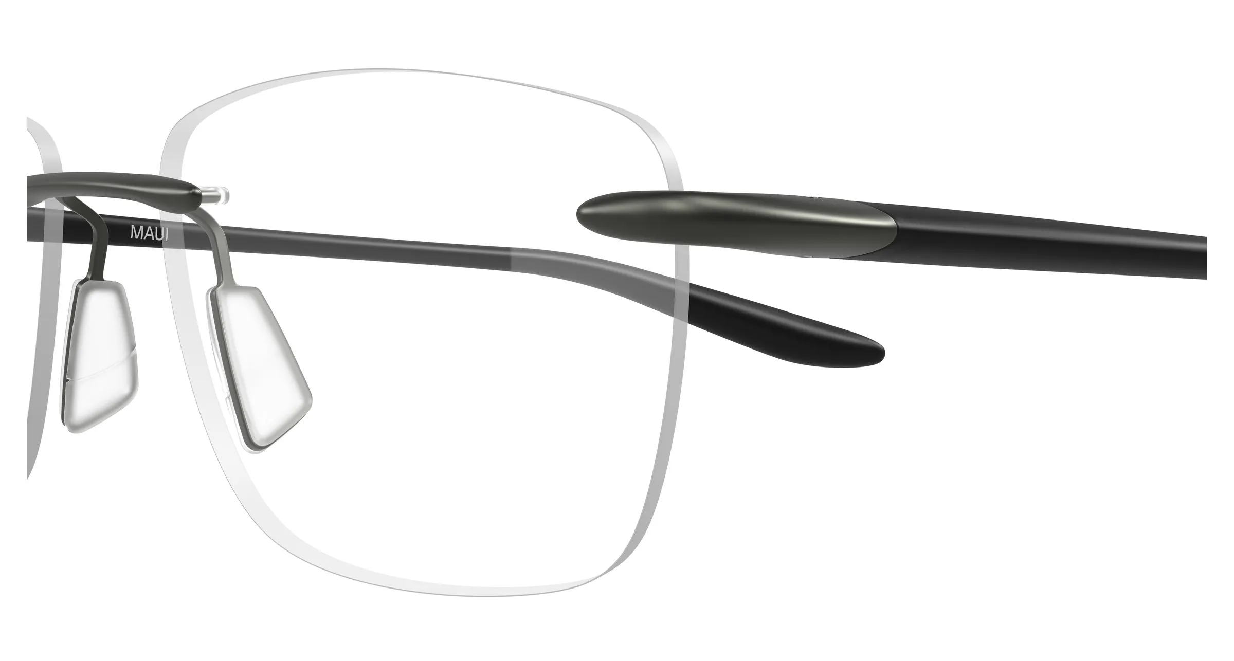 Maui Jim MJ2151O 001 Montature da vista Metallo Rutenio Trasparente Squadrata - immagine 3