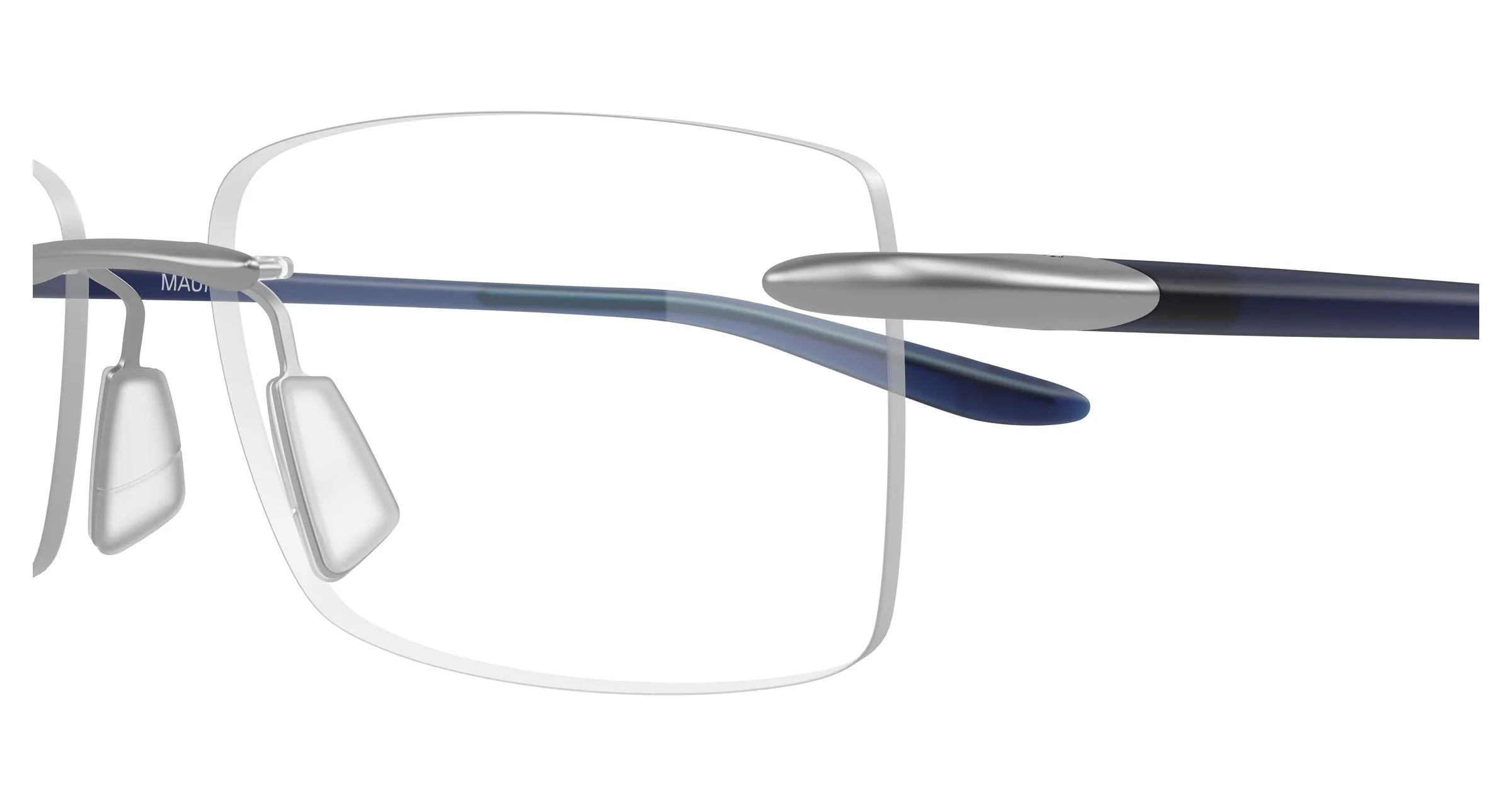 Maui Jim MJ2150O 003 Montature da vista Metallo Argento Trasparente Squadrata - immagine 3